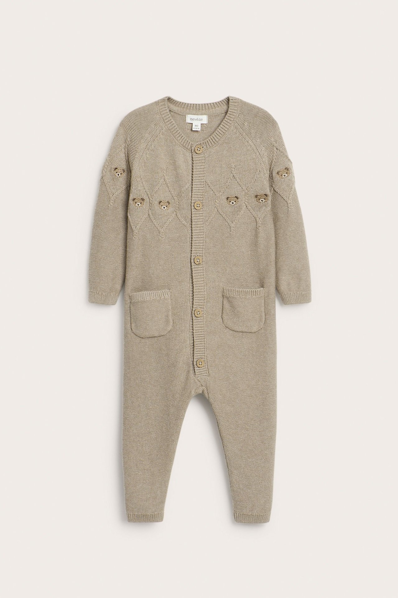Strukturstrikket jumpsuit