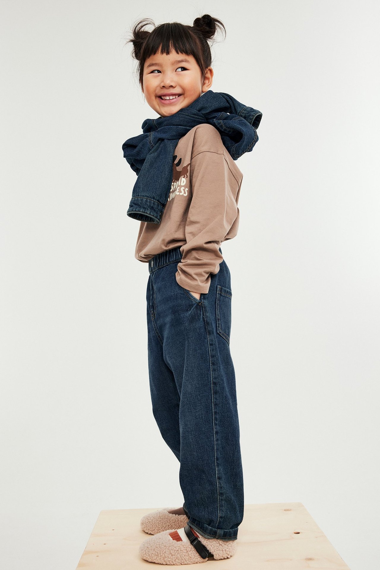 Jeans med strikk