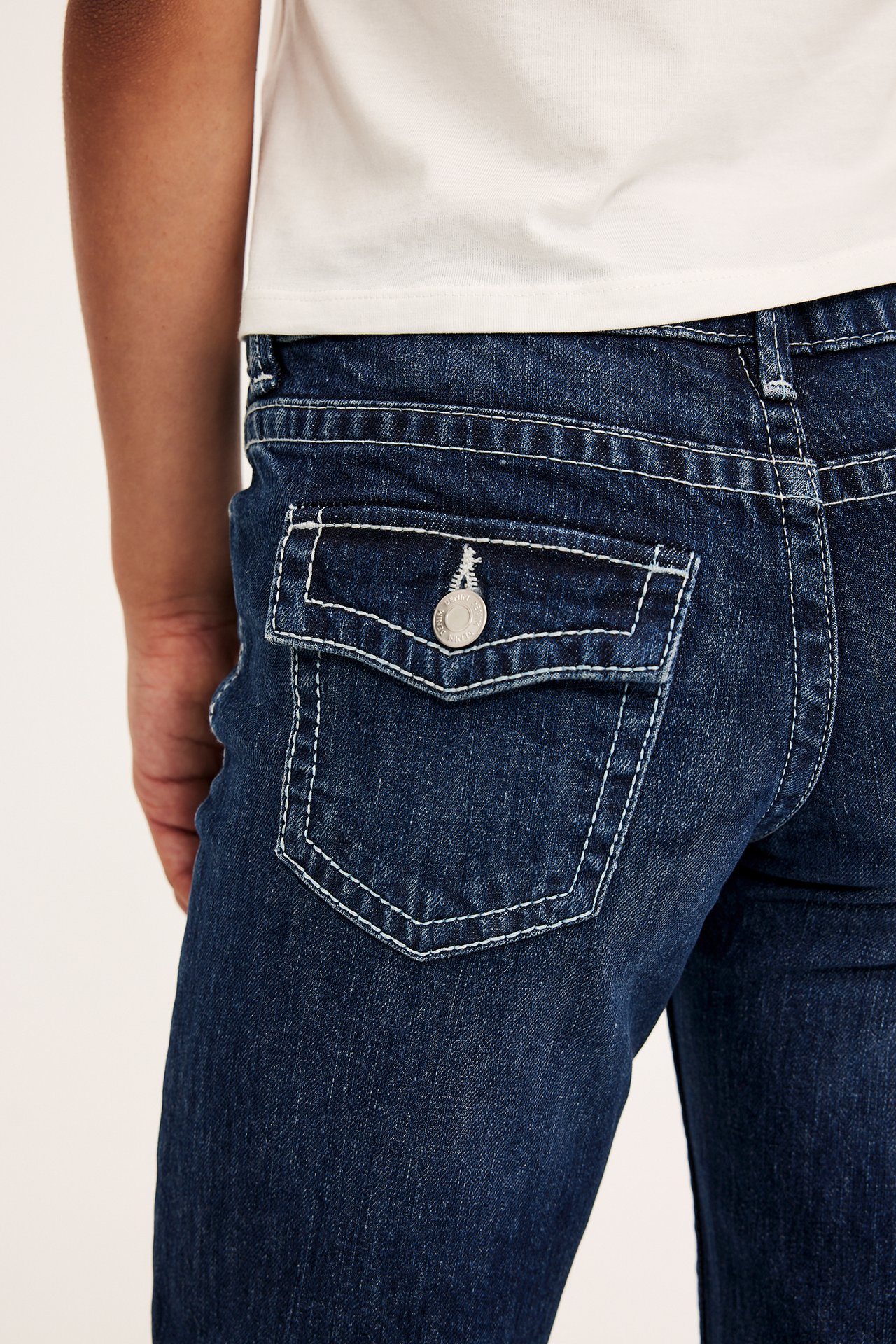 Bootcut jeans low waist - Mørk denim - 5