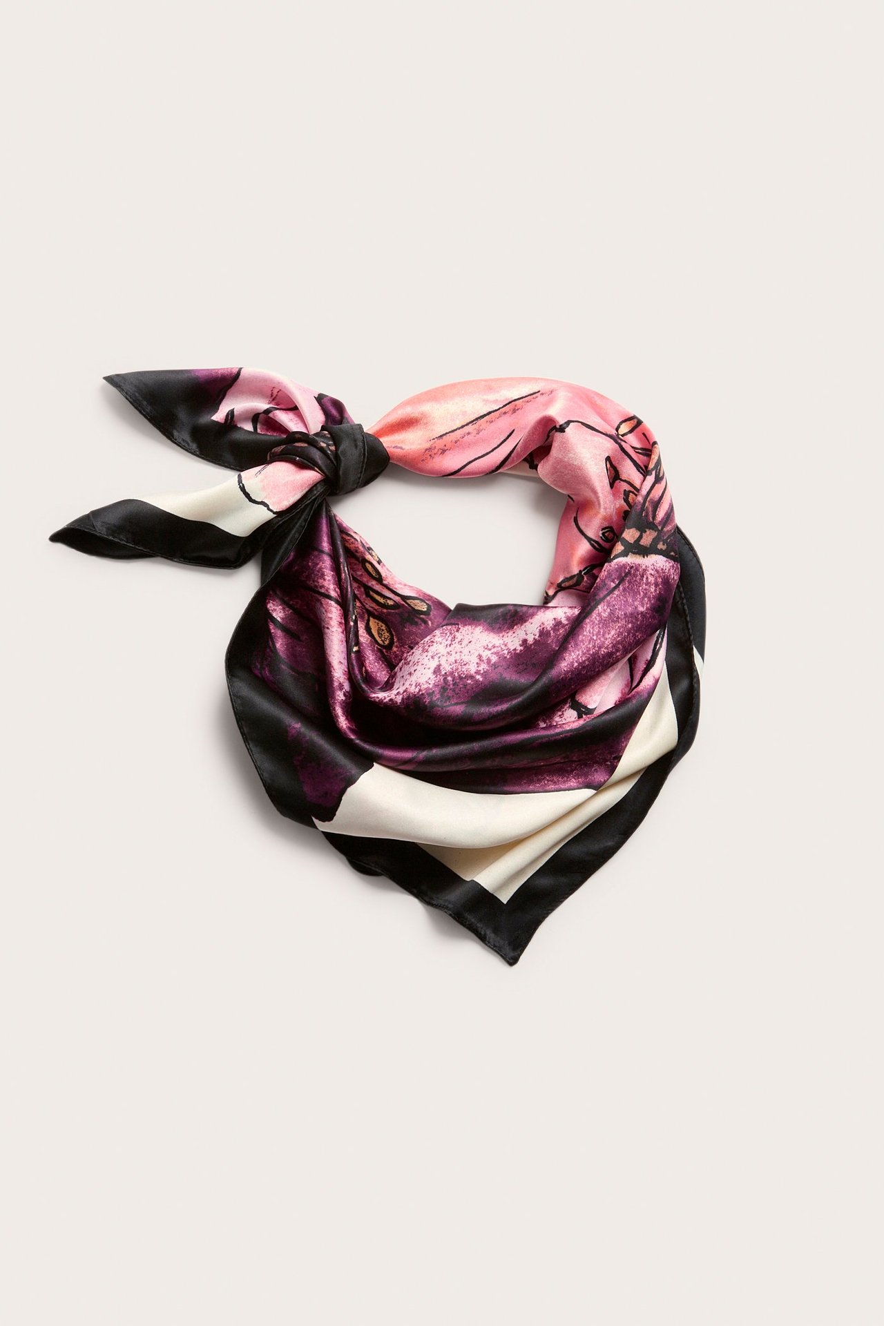 Scarf med vallmoblommor