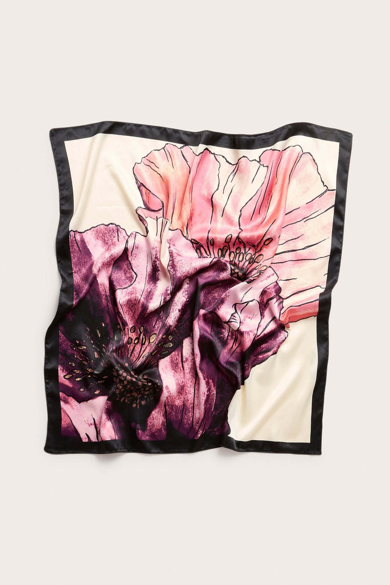 Scarf med vallmoblommor