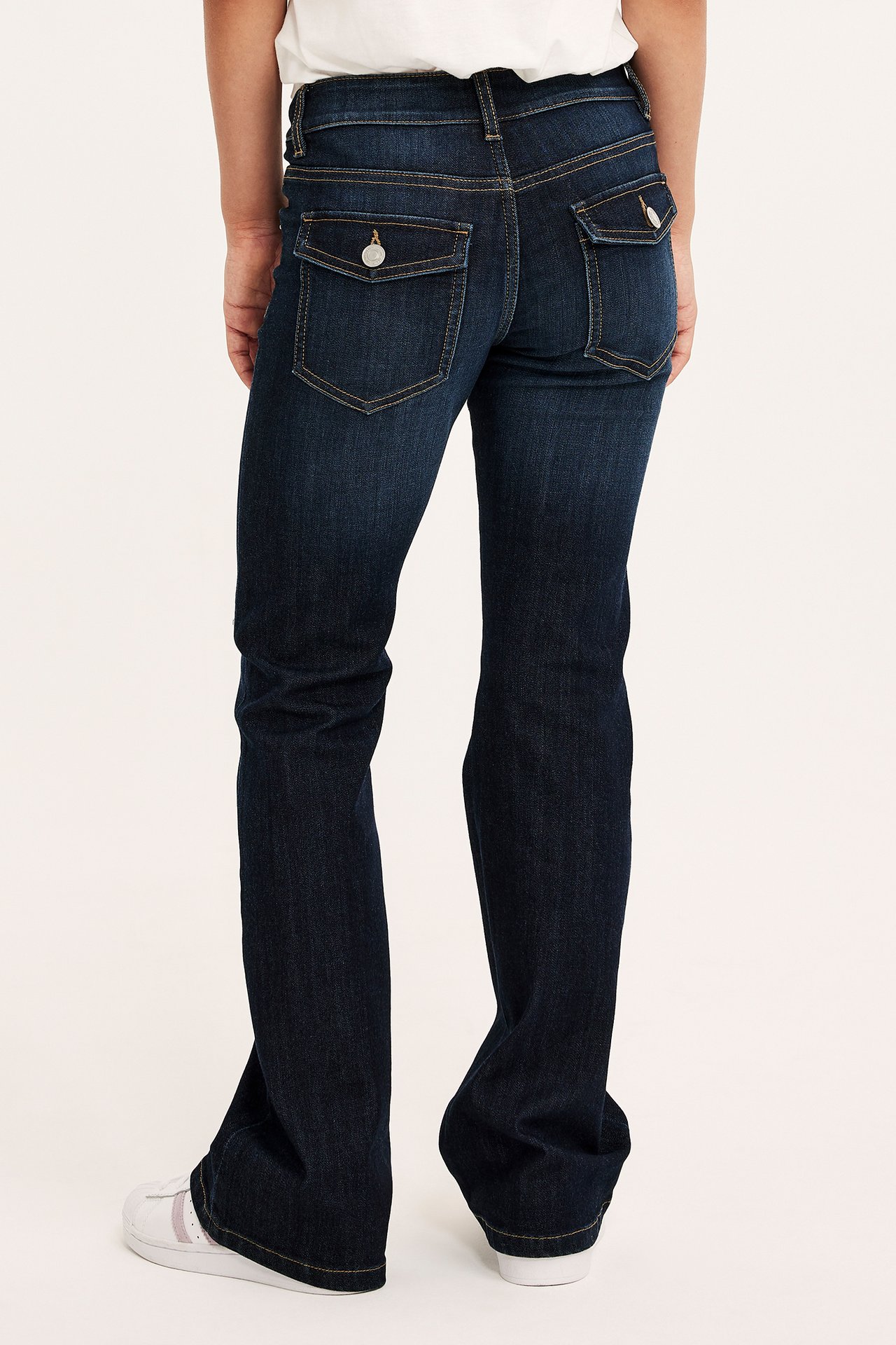 Bootcut jeans low waist - Mørk denim - 7