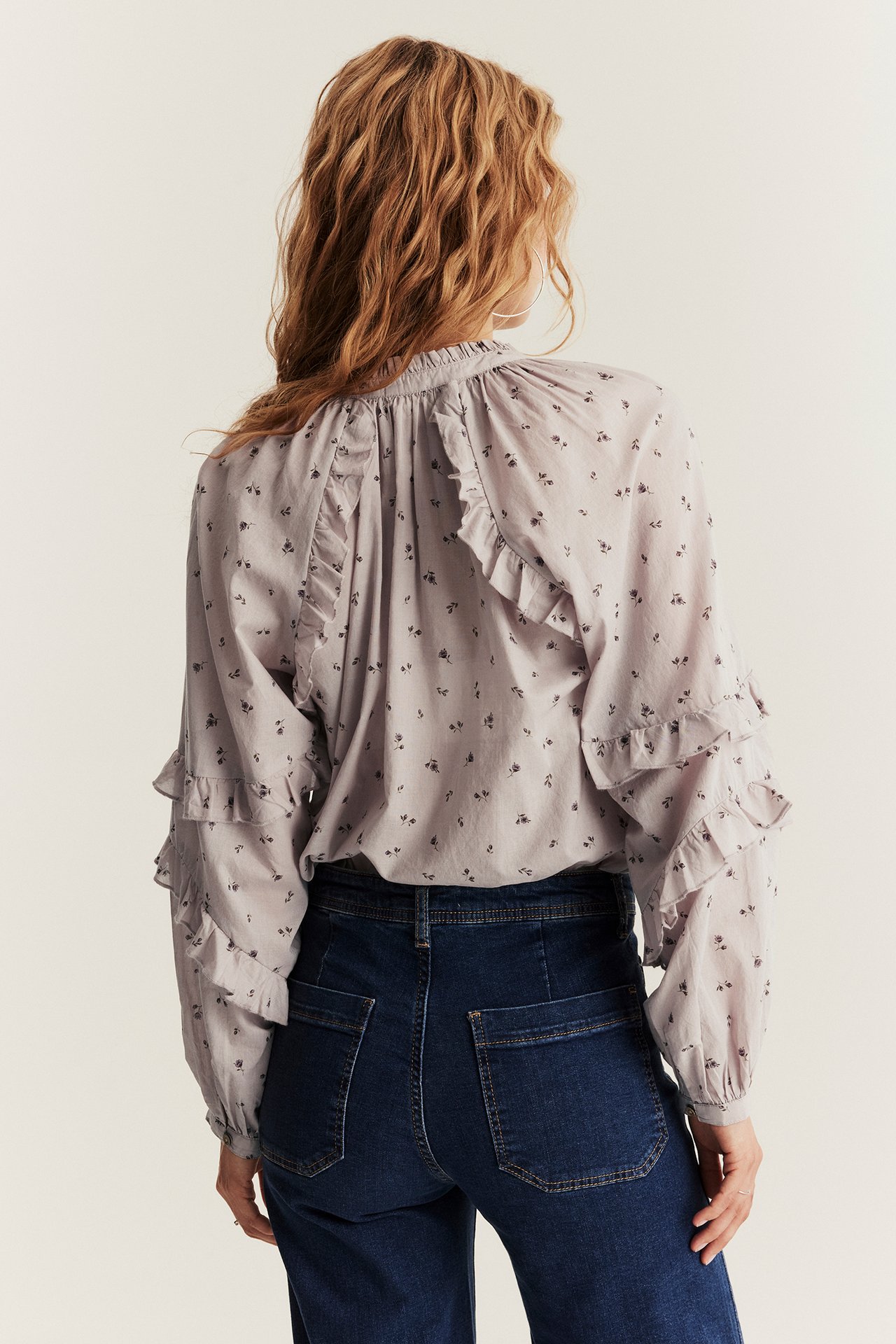 Blus med blommor Newbie Woman - Ljuslila - 180cm / Storlek: S - 6