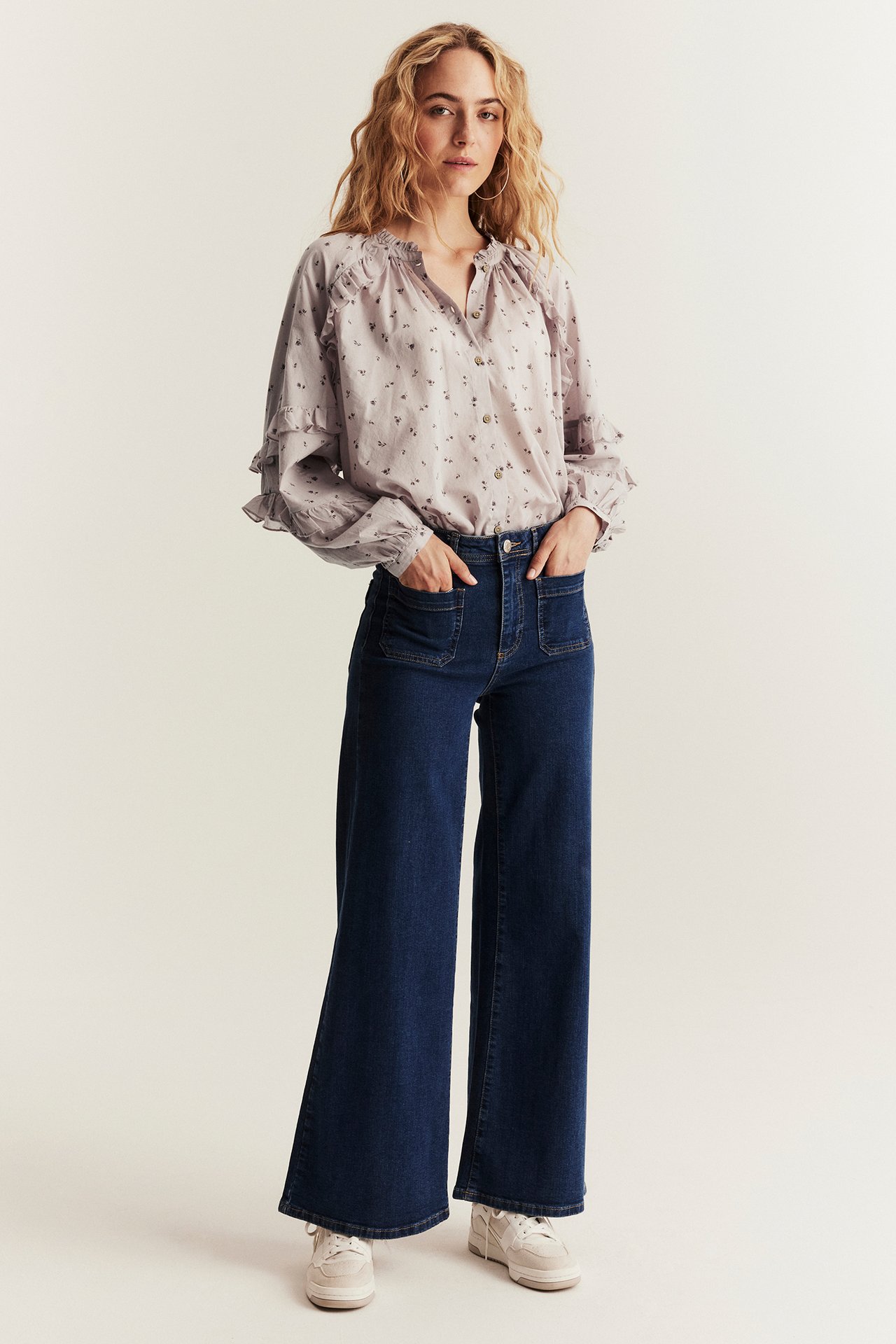 Blus med blommor Newbie Woman - Ljuslila - 180cm / Storlek: S - 4