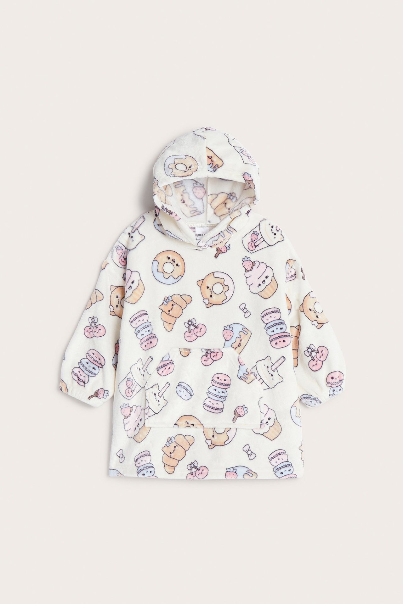 Mönstrad fleecehoodie