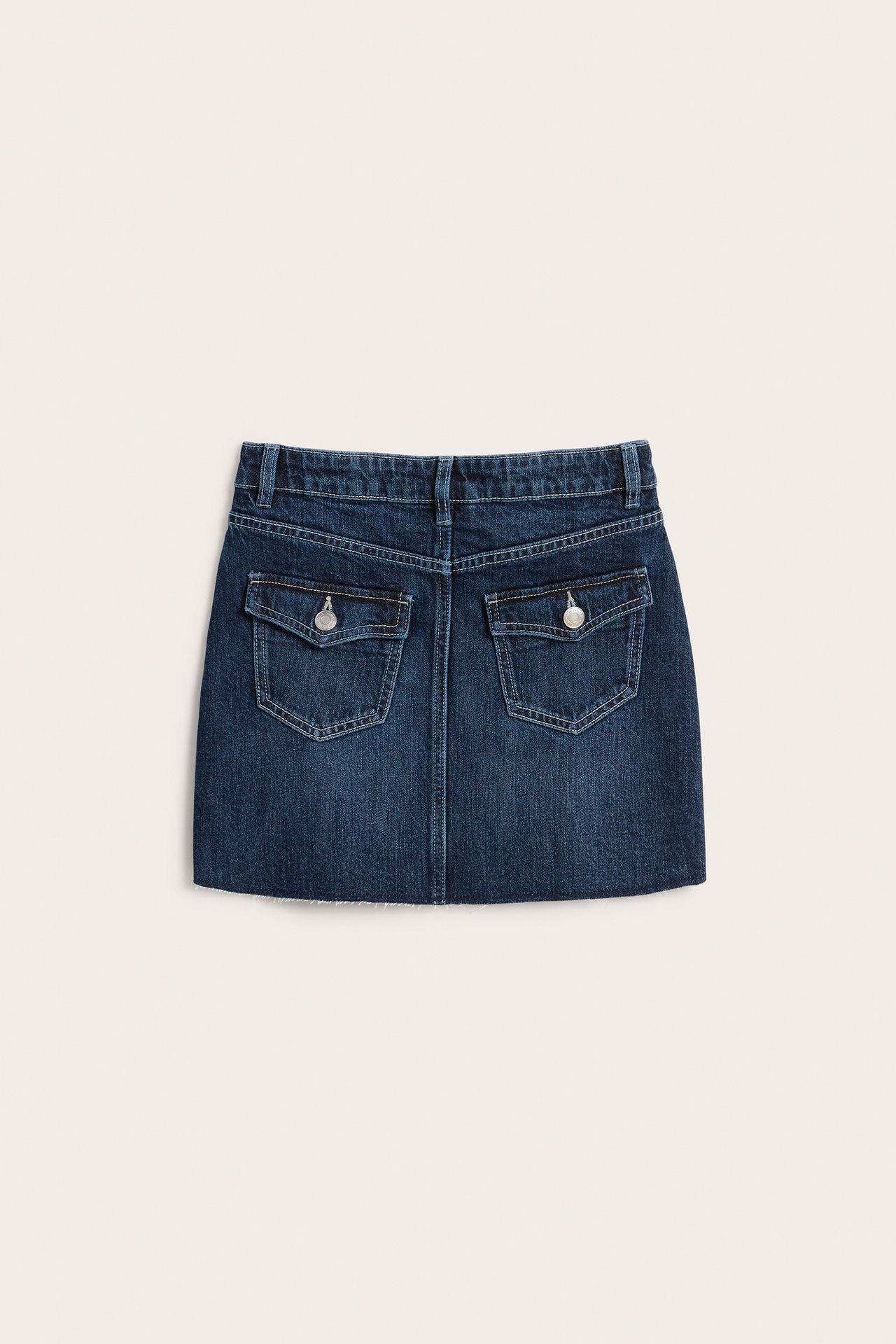Kort jeanskjol - Denim - 6