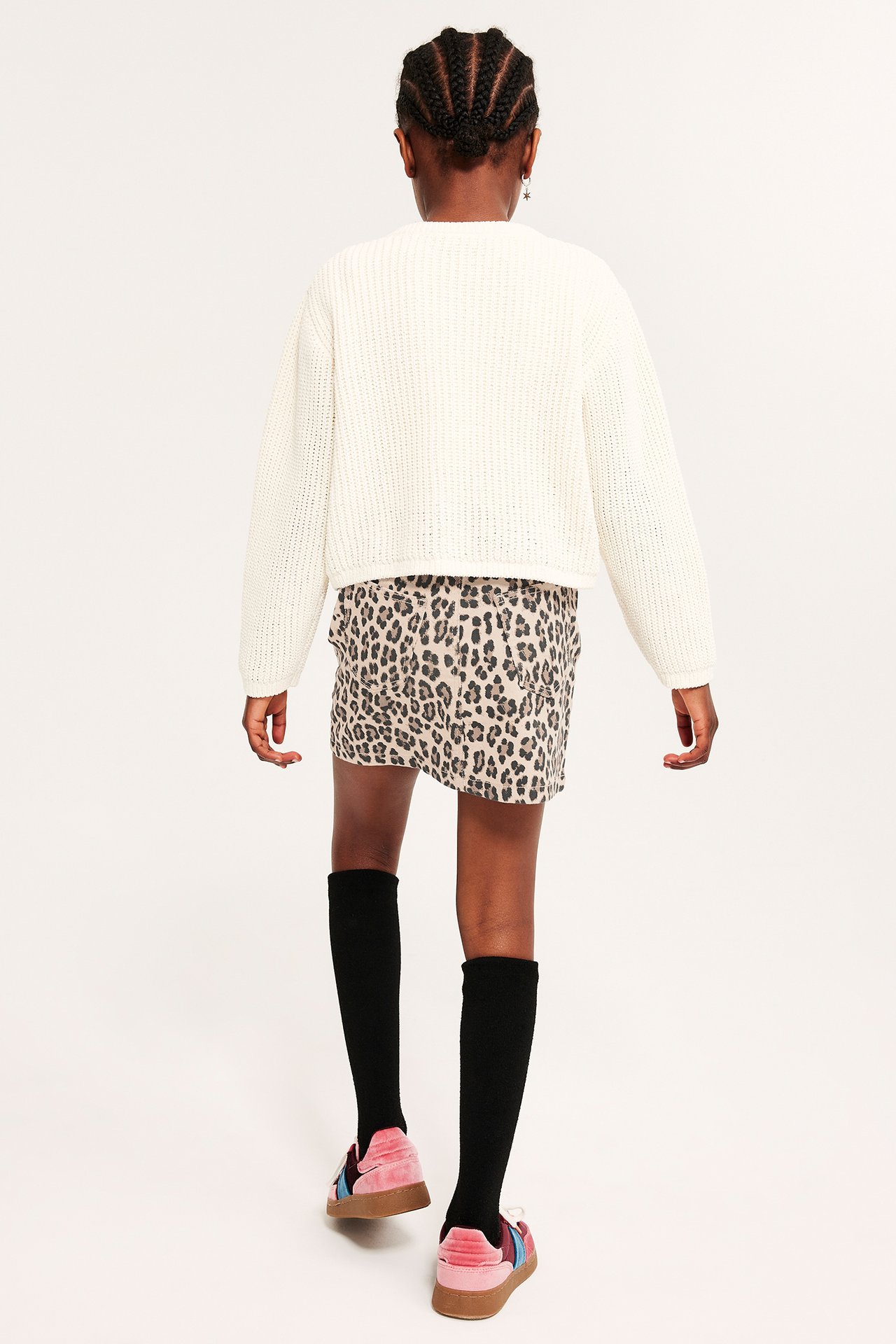 Kjol leopard - Beige - 7