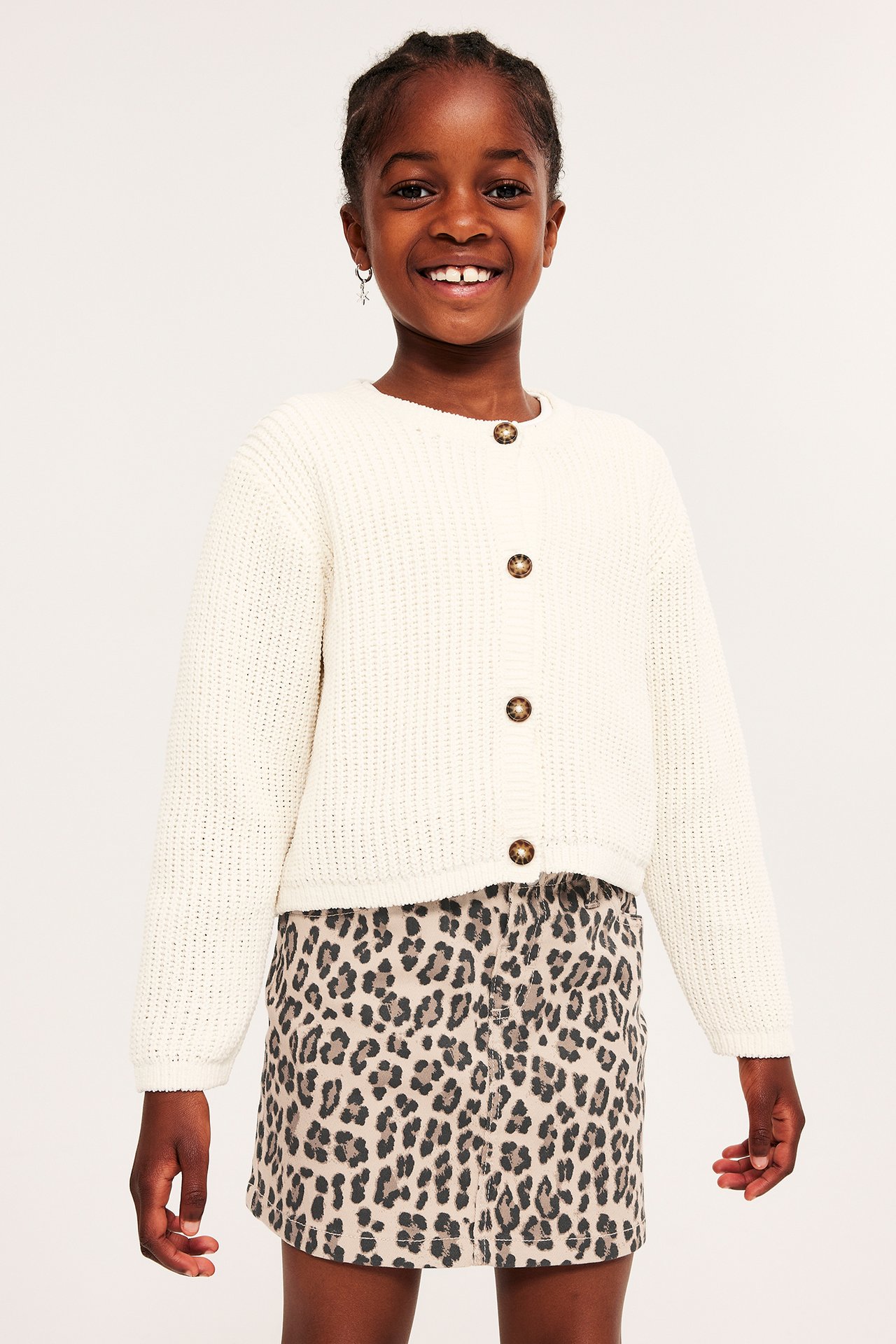 Kjol leopard - Beige - 4