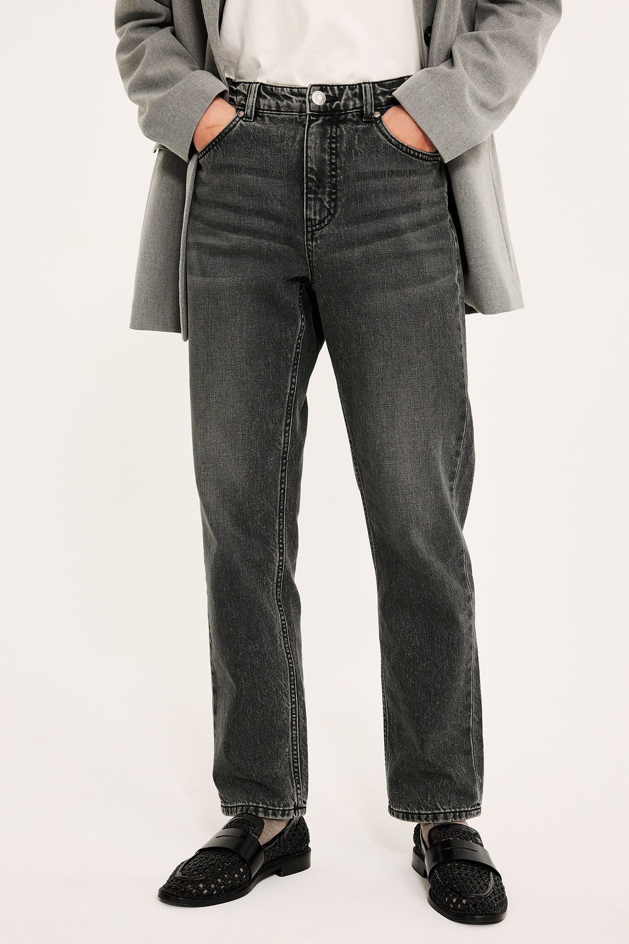 Straight jeans high waist