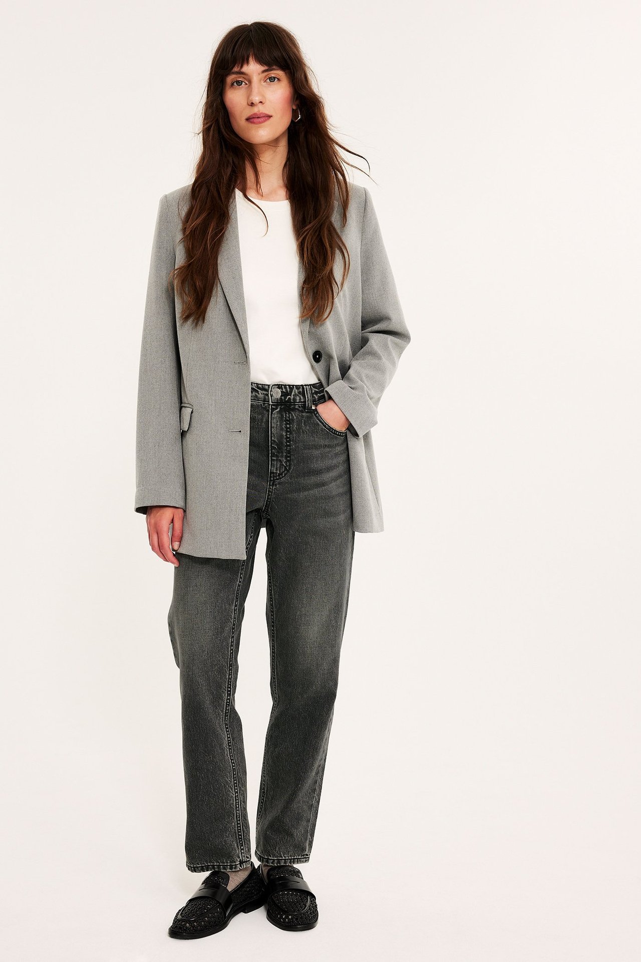 Straight jeans high waist