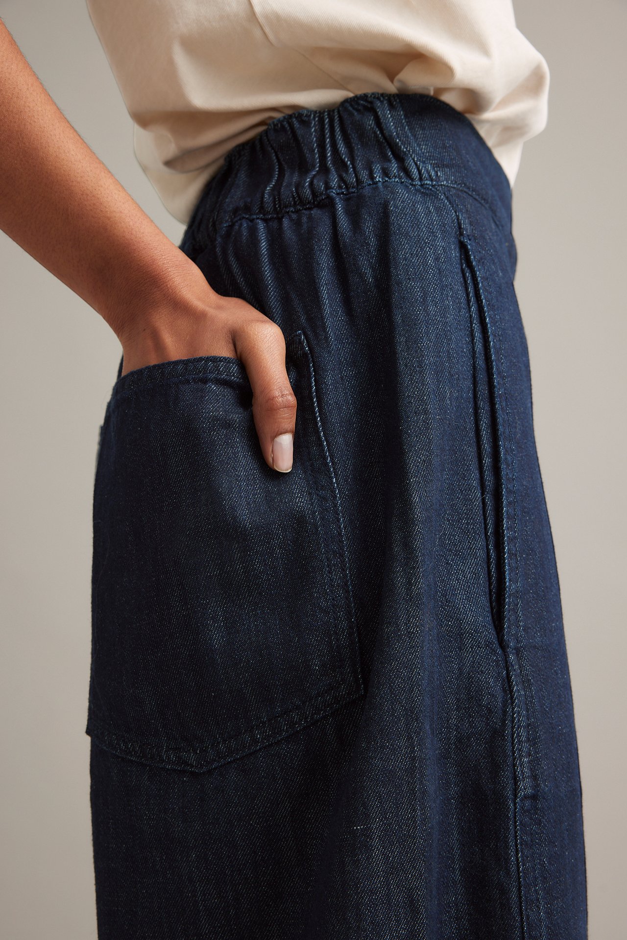 Pull on-jeans - Mørk denim - 5