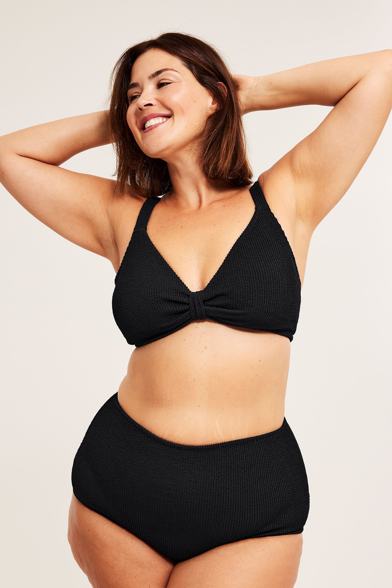 Bikini-BH med struktur