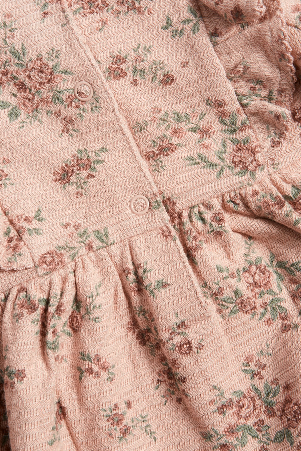 Kjole med blomster - Rosa - 1