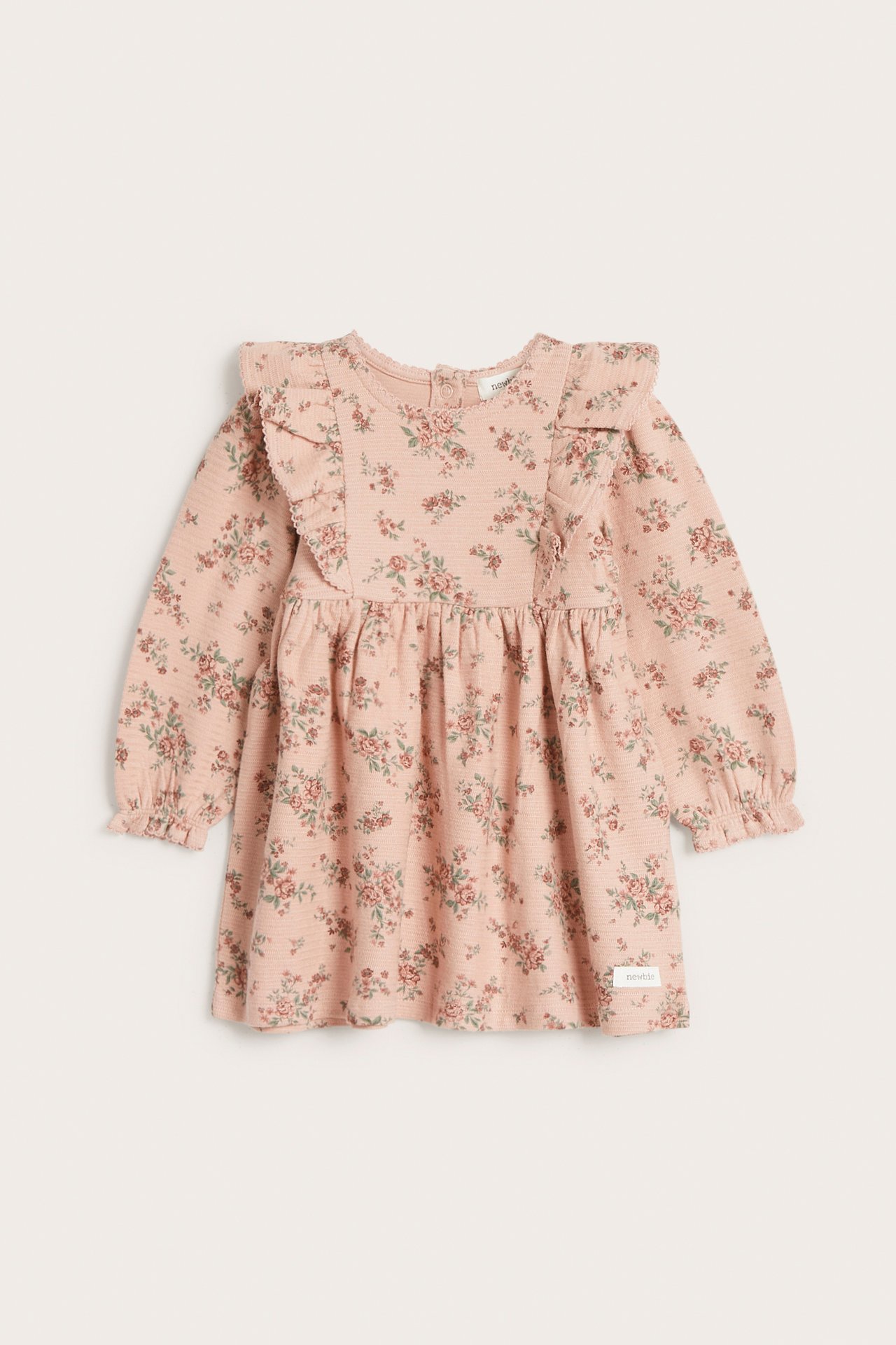 Kjole med blomster - Rosa - 2