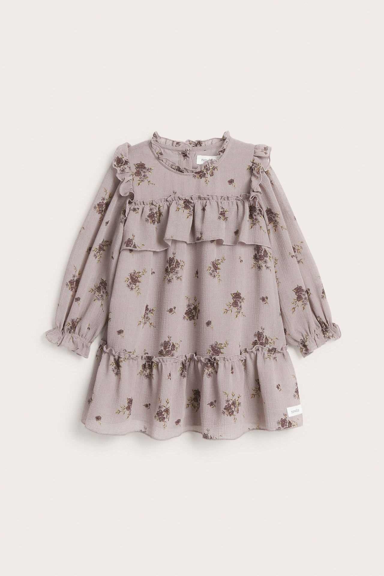 Chiffongklänning med blommor