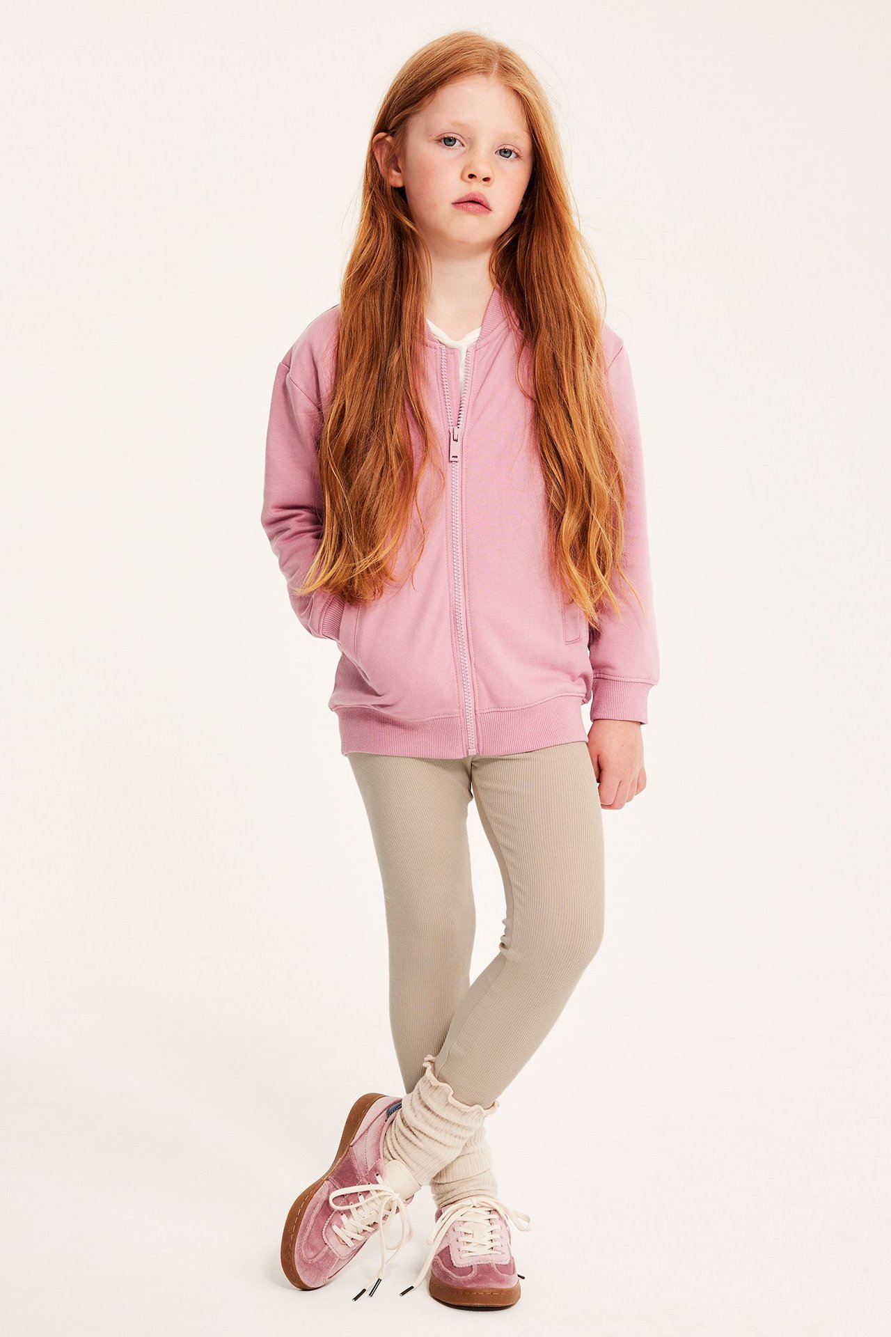 Ribbade leggings - Beige - 4