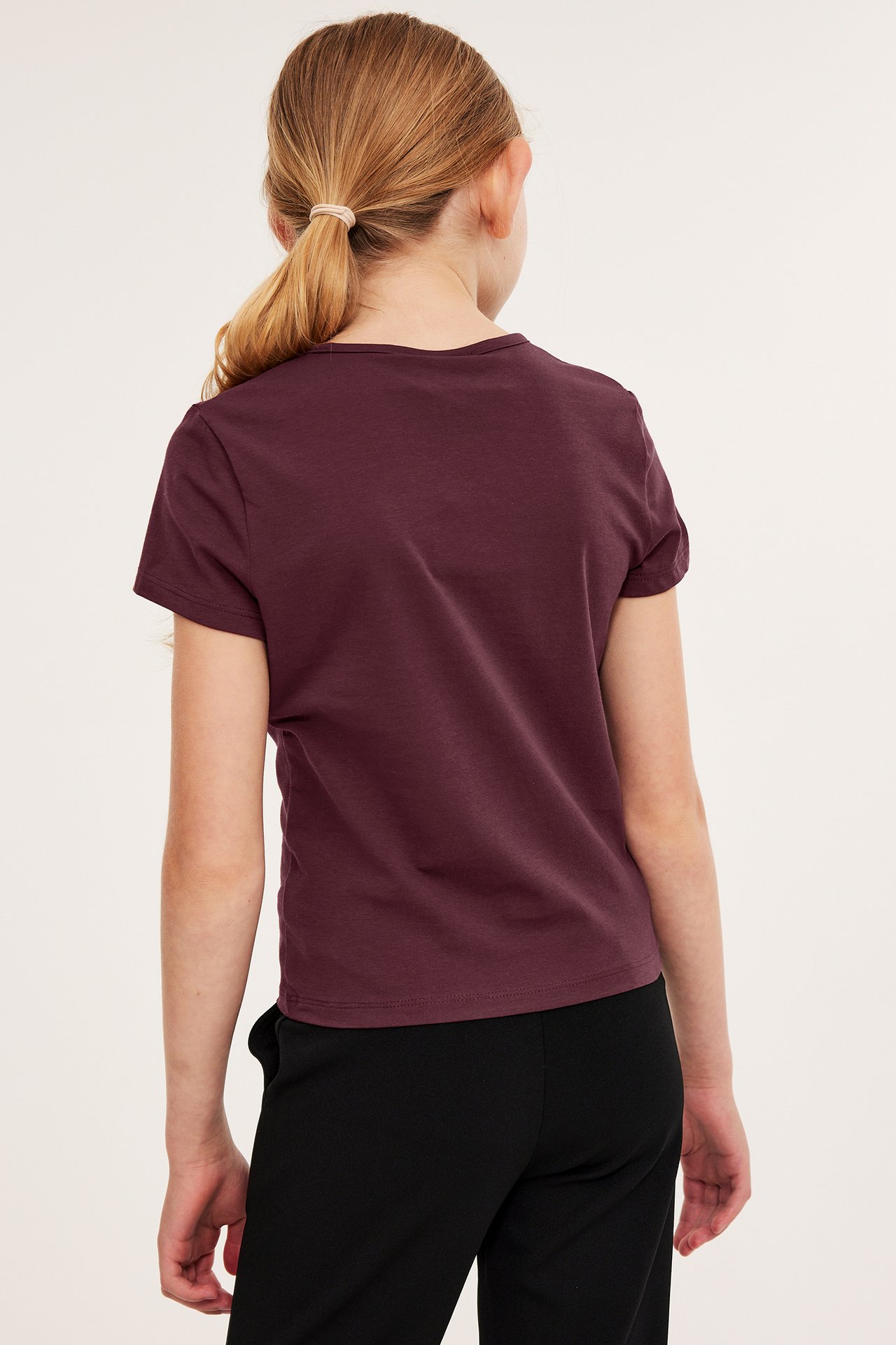 T-shirt - Mörkröd - 5