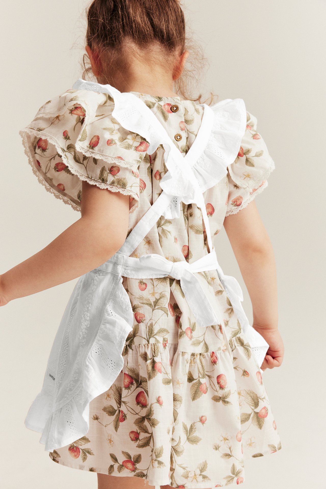 Förkläde med bordyr - Offwhite - 6