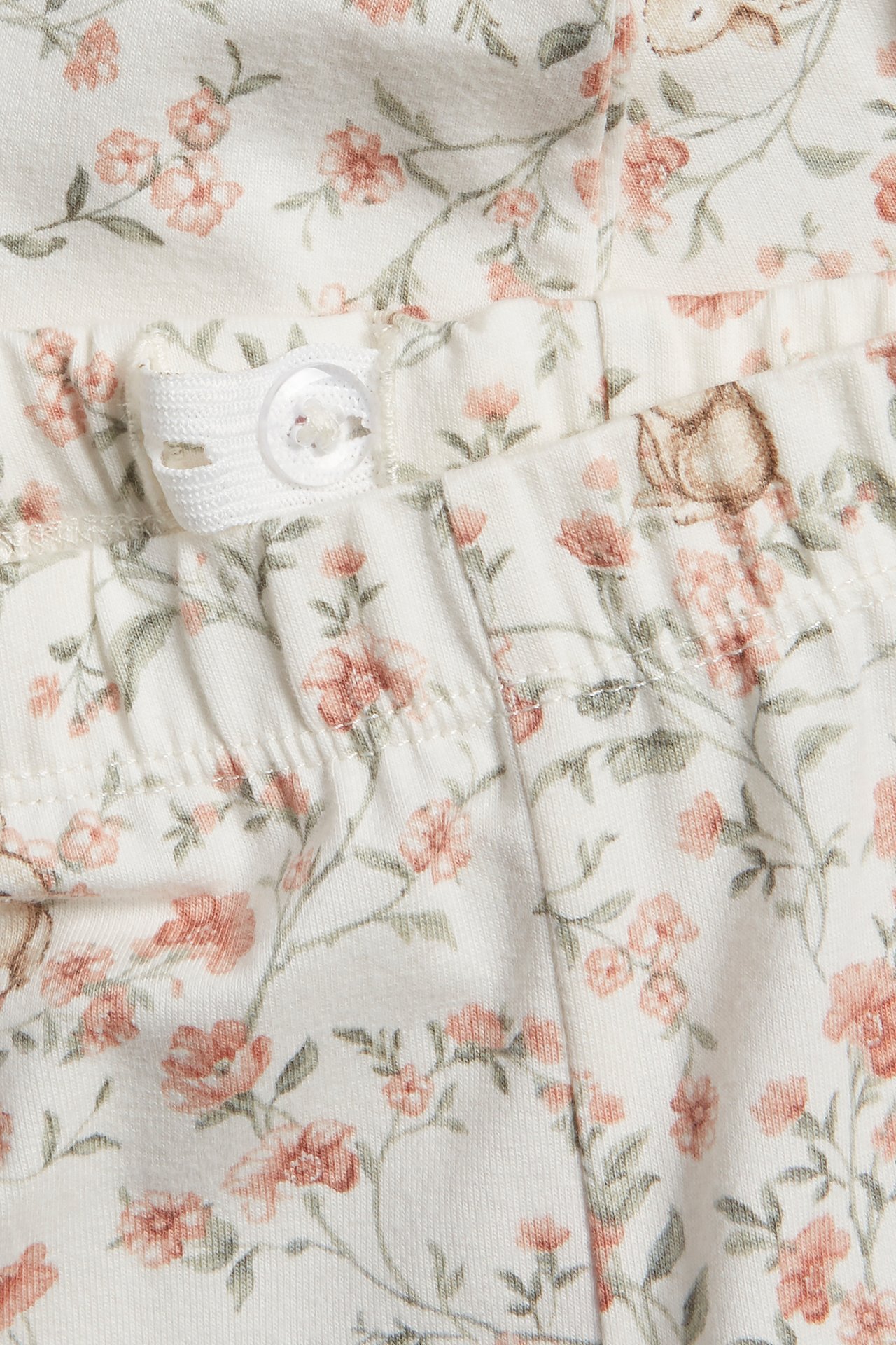 Blomstrete leggings - Offwhite - 1