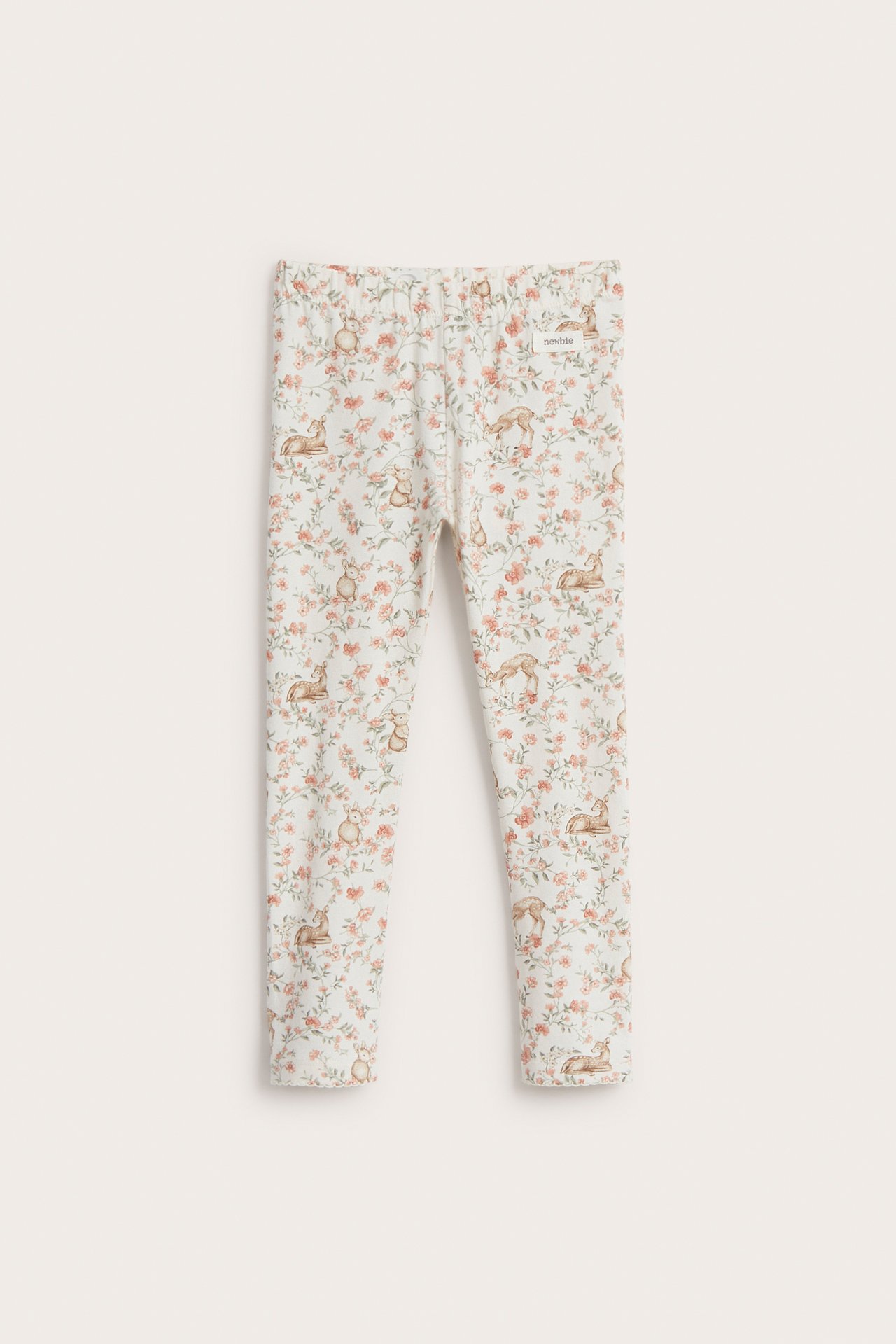 Blomstrete leggings - Offwhite - 2