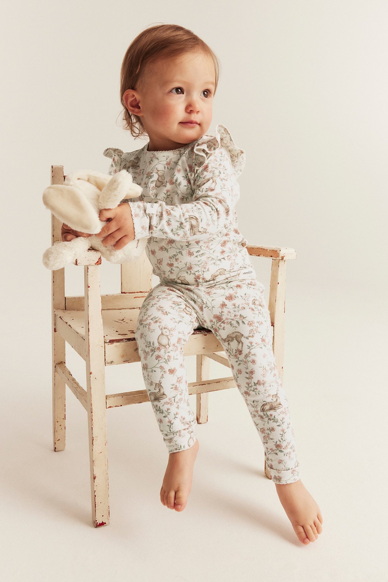 Blomstrete leggings med dyr