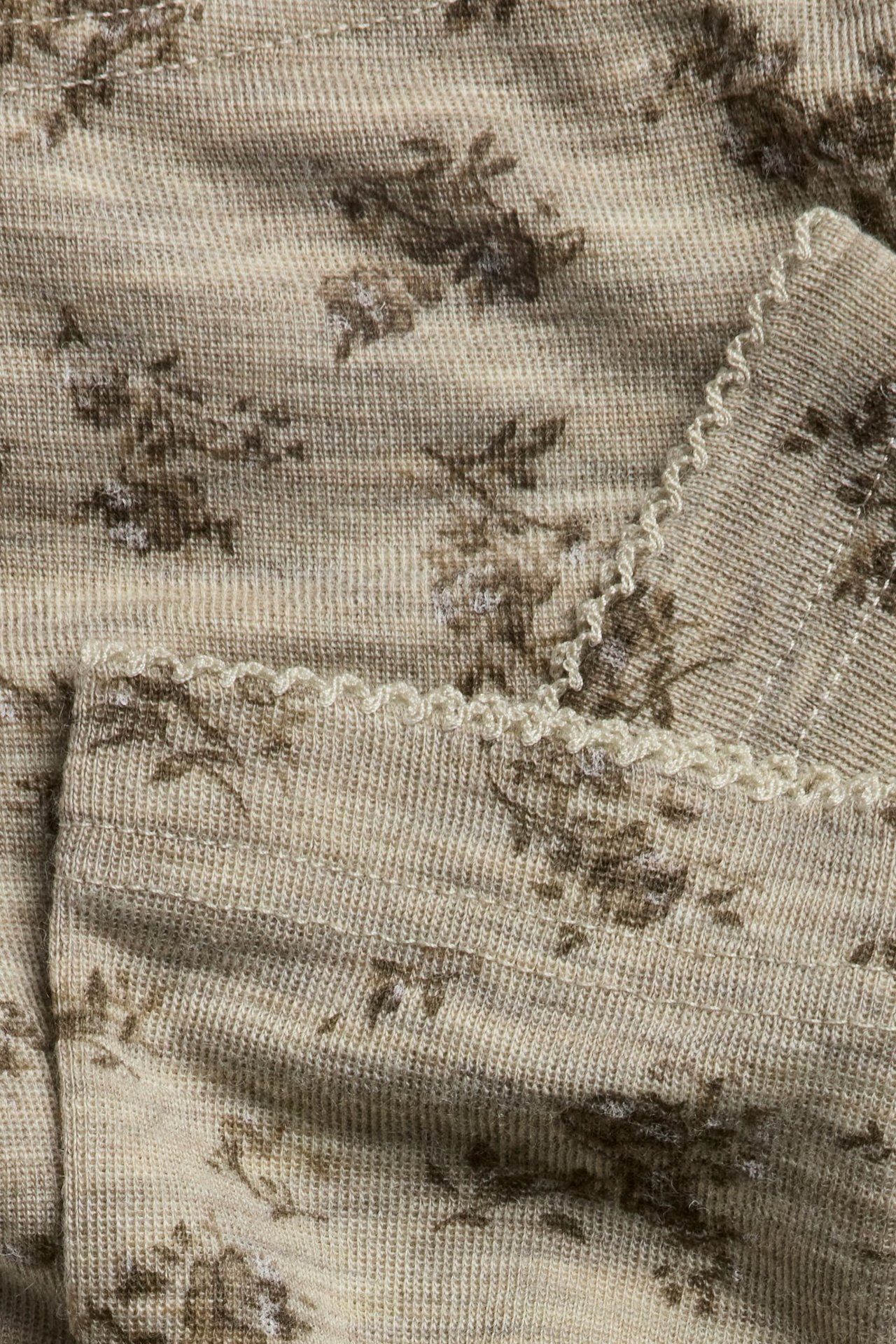 Legginsy w kwiaty, z wełny merino
