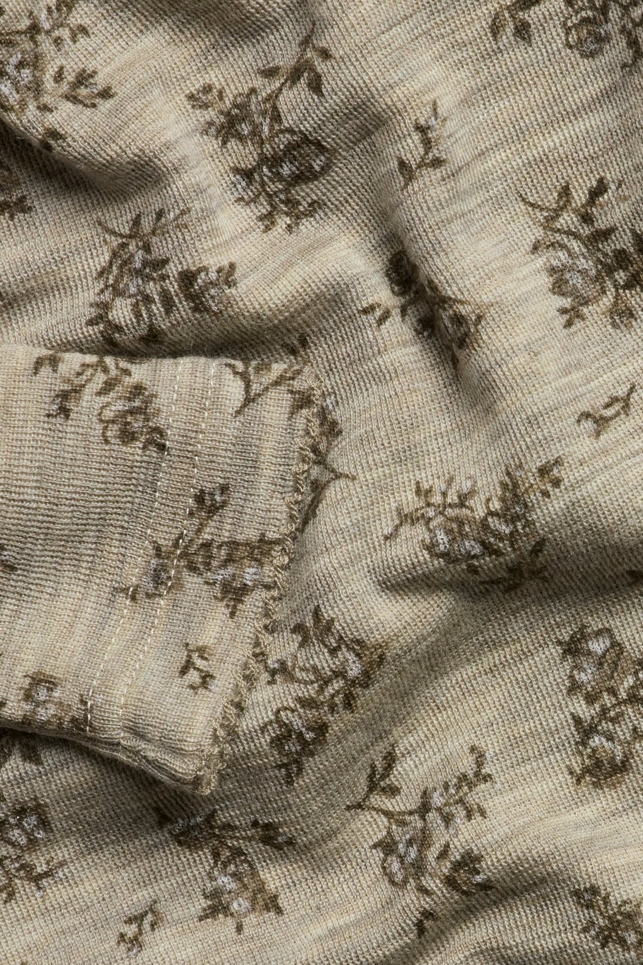 Body w kwiaty, z wełny merino