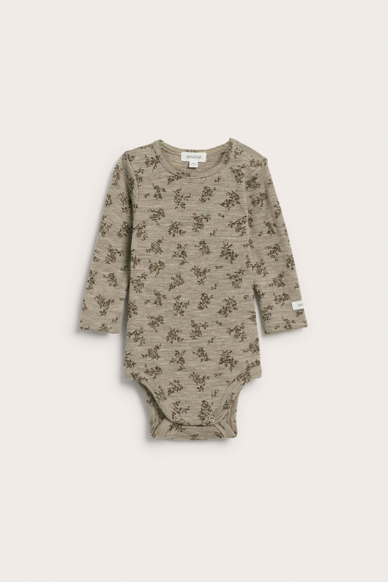 Body w kwiaty, z wełny merino
