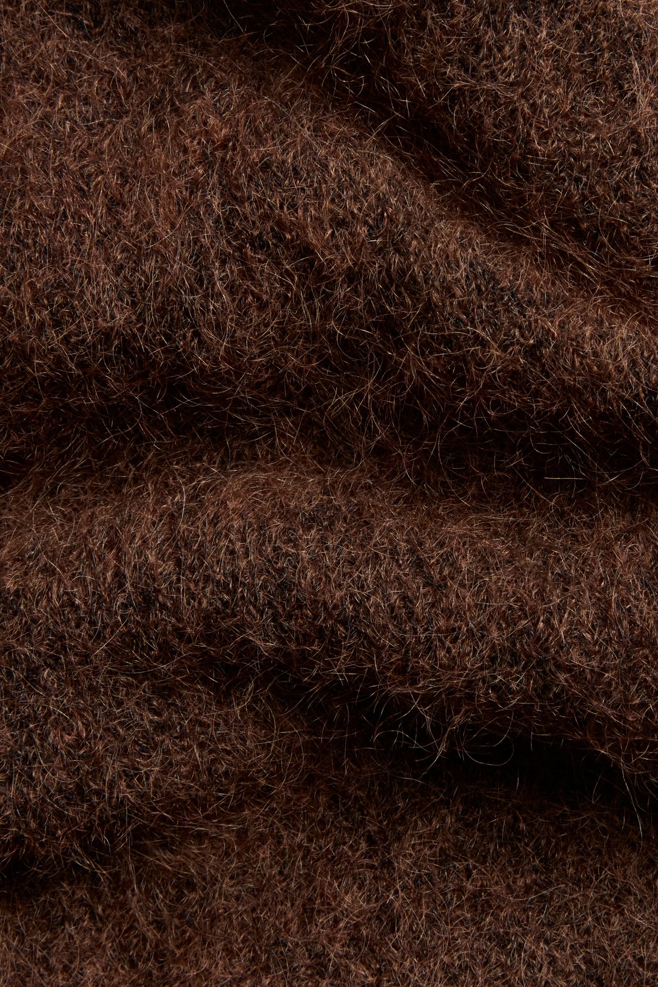 Stickad topp i mohairblandning - Brun - 6