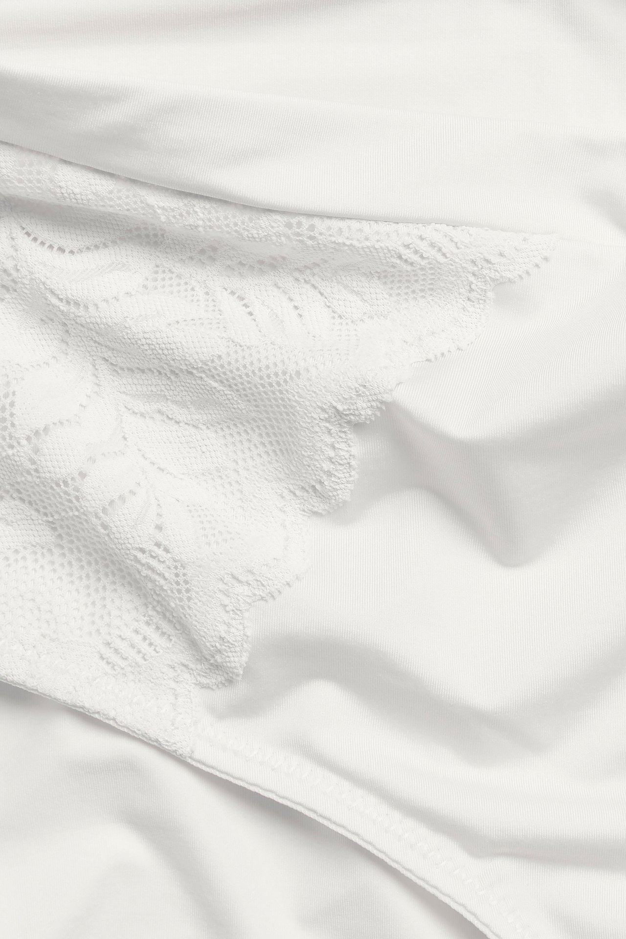 Brieftrosa med spets - Offwhite - 4