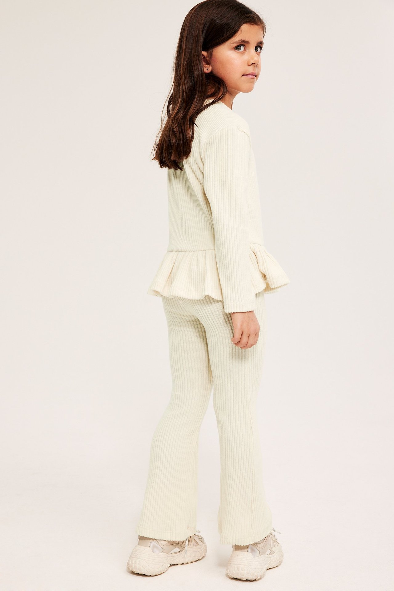 Flare-leggings - Lys beige - 4