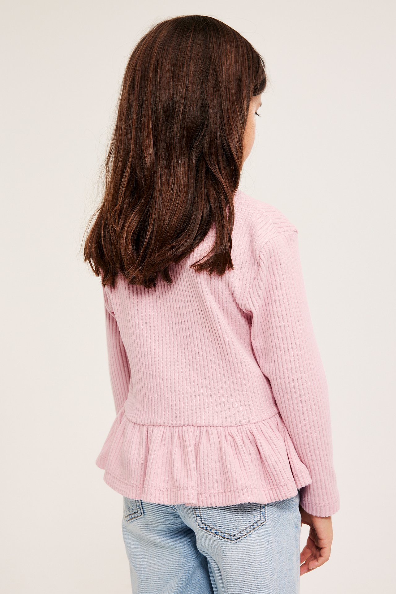 Langermet peplumtopp - Lyserosa - 5