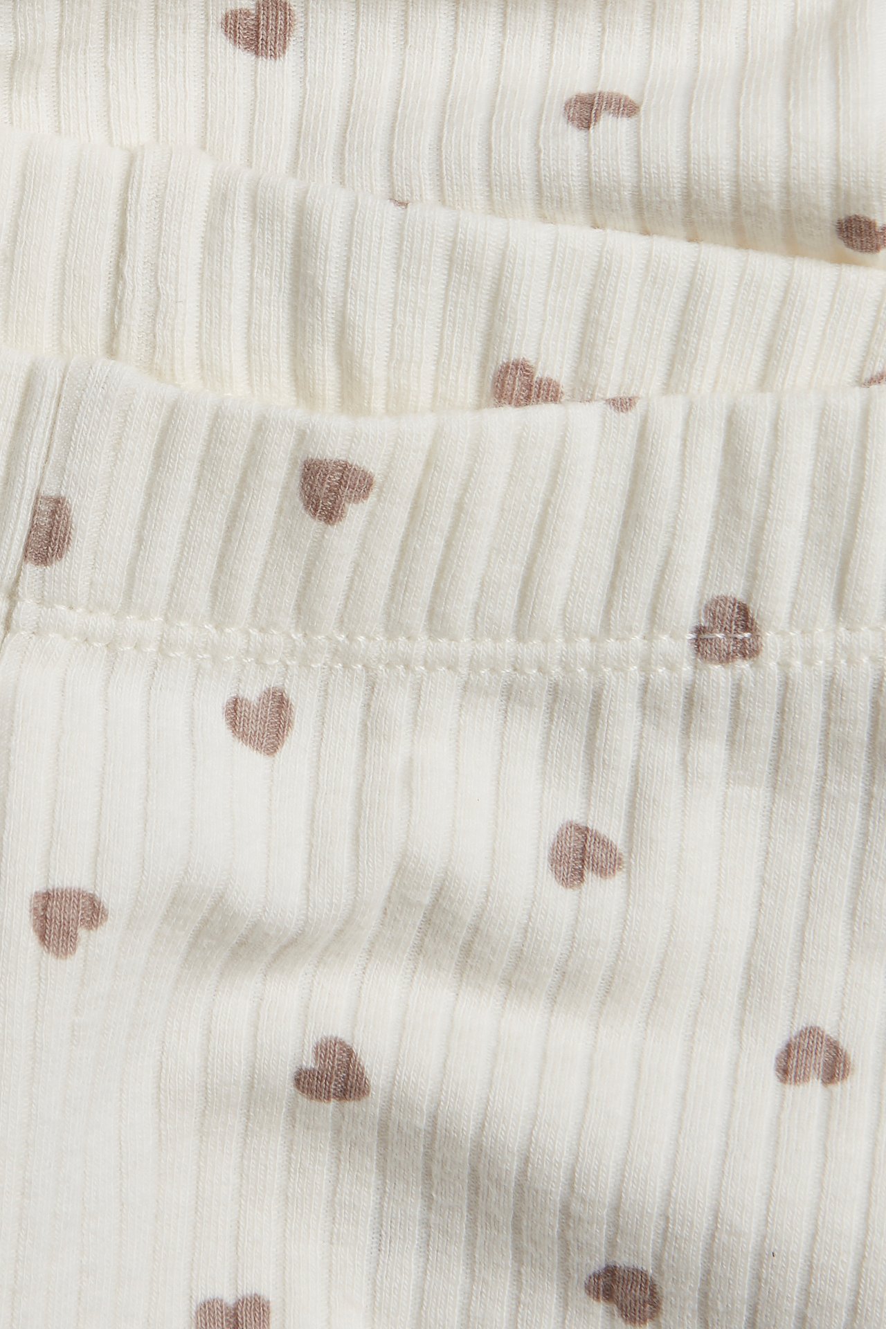 Leggings med hjerter - Beige - 4