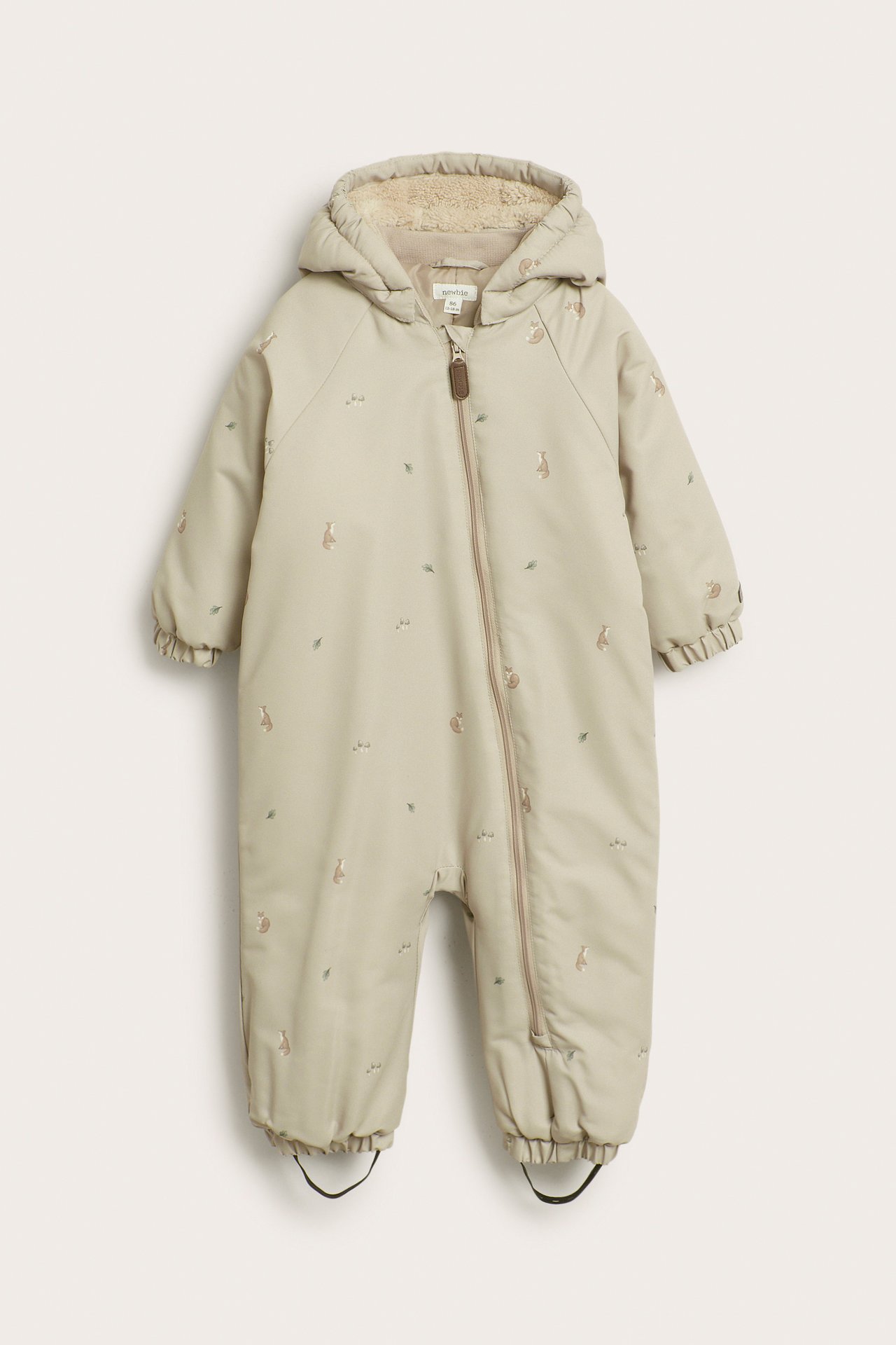 Vindtett parkdress med rever - Beige - 4