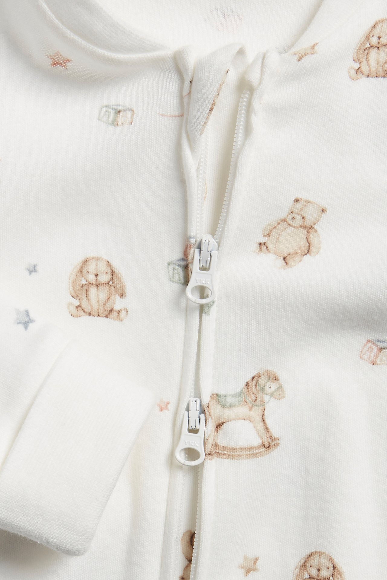Leksaksmönstrad babypyjamas - Offwhite - 2