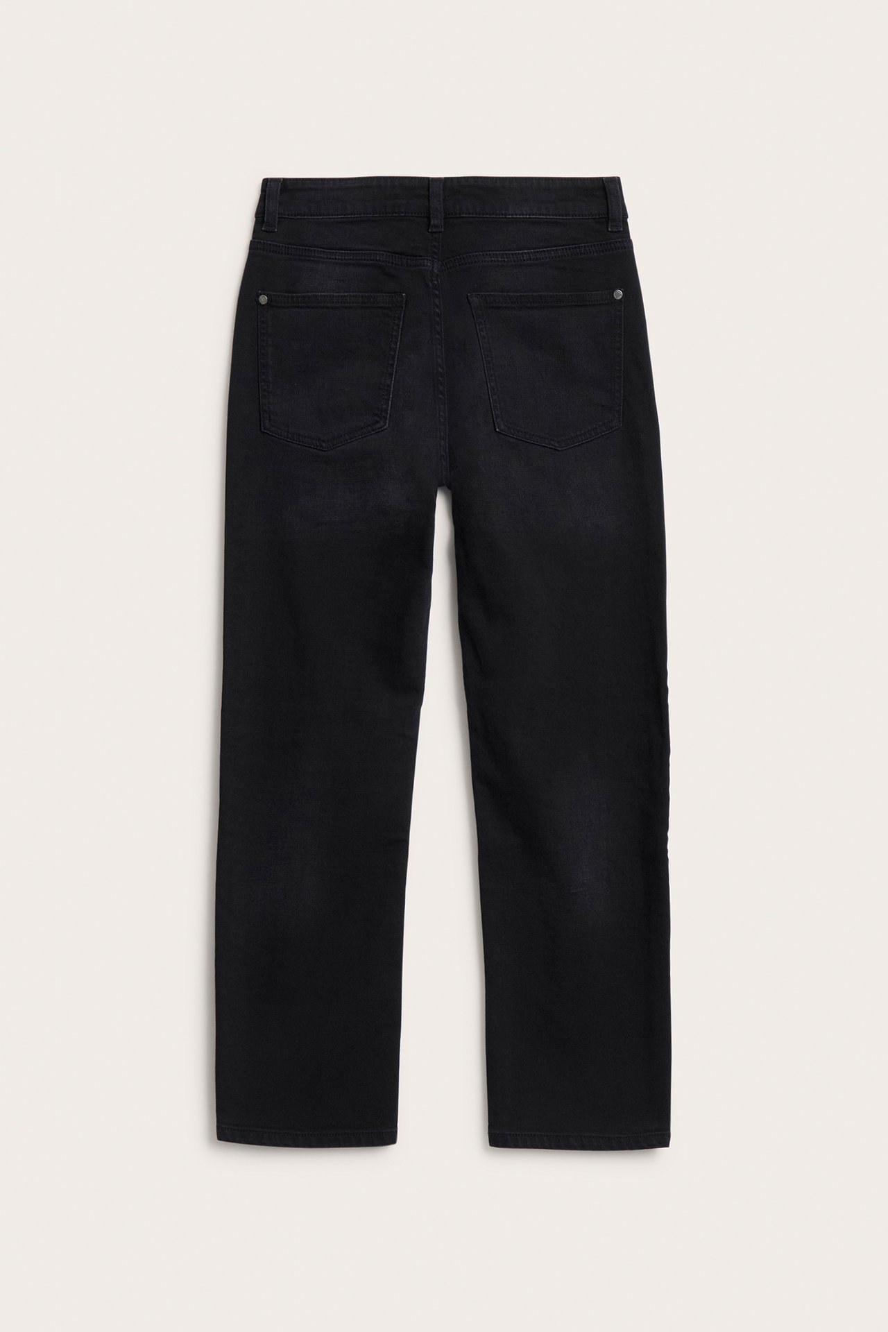 Loose jeans mid waist - Svart denim - 6