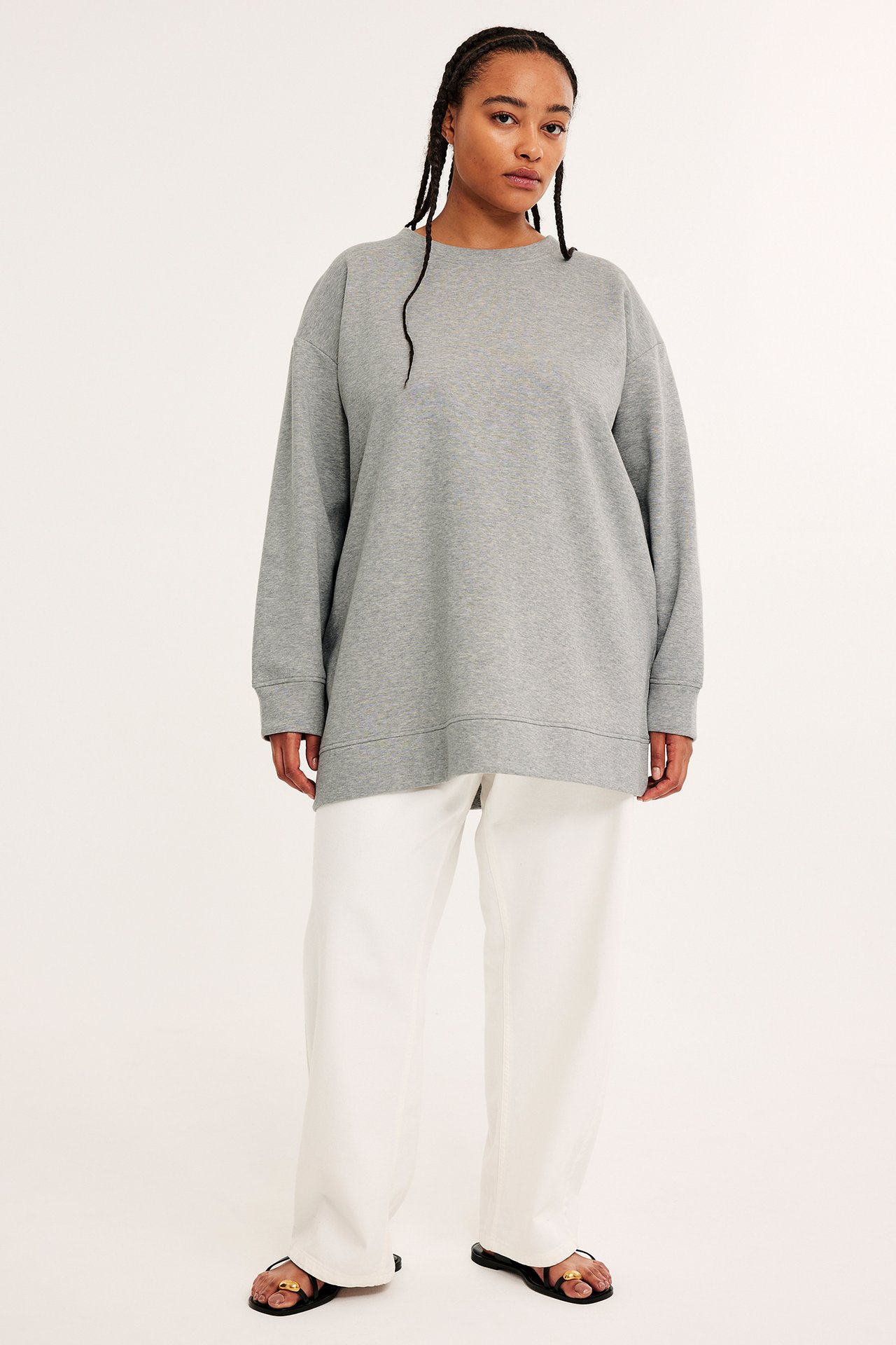 Sweatshirt - Ljusgrå - 170cm / Storlek: XL - 3