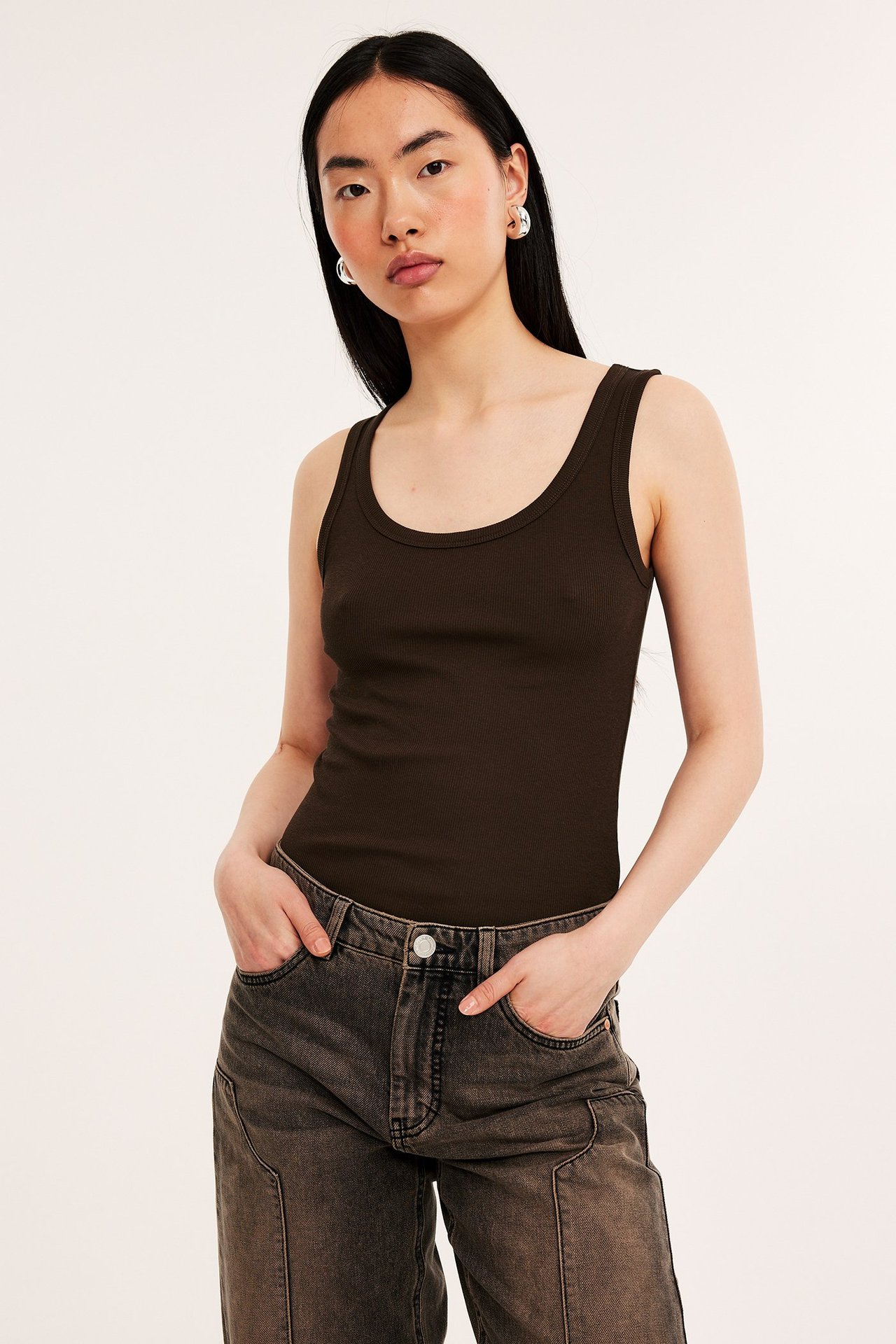 Ribbestrikket singlet