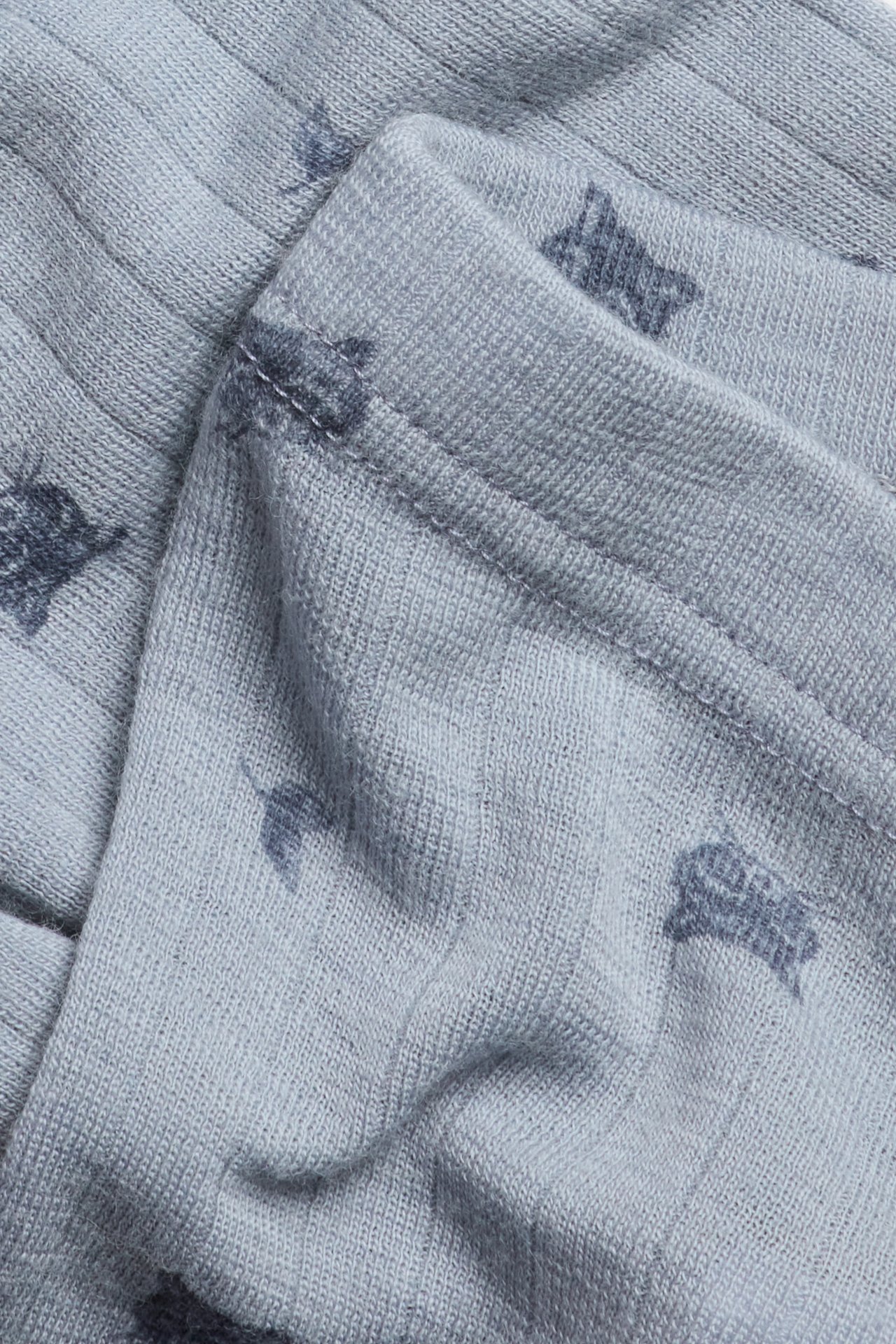 Mönstrade leggings i merinoull