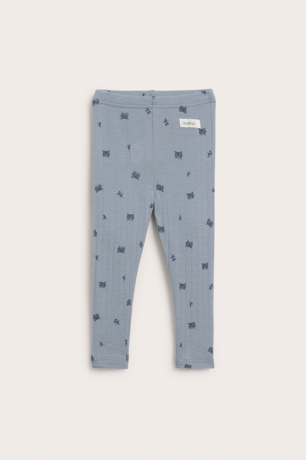 Mönstrade leggings i merinoull