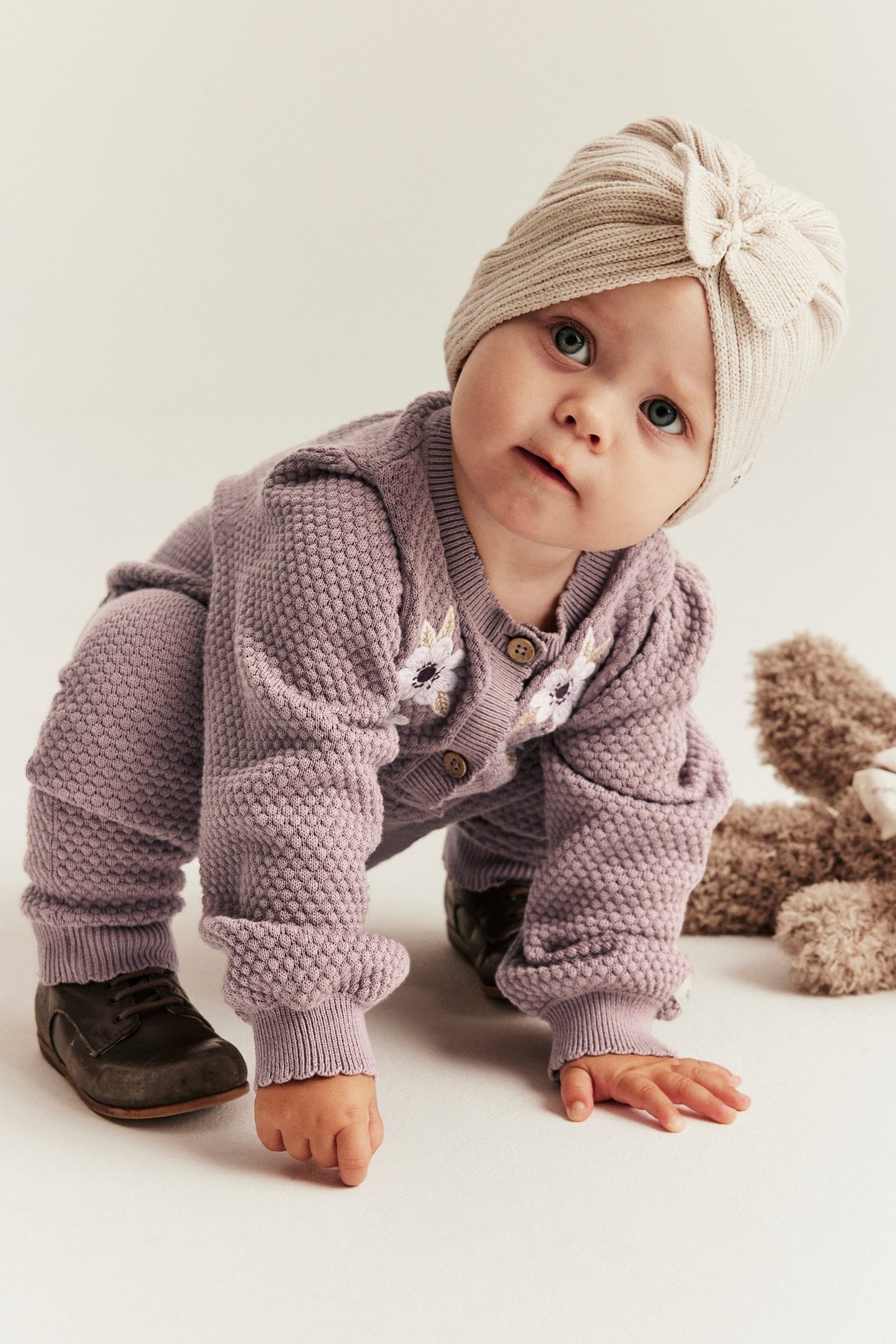 Strukturstrikket jumpsuit
