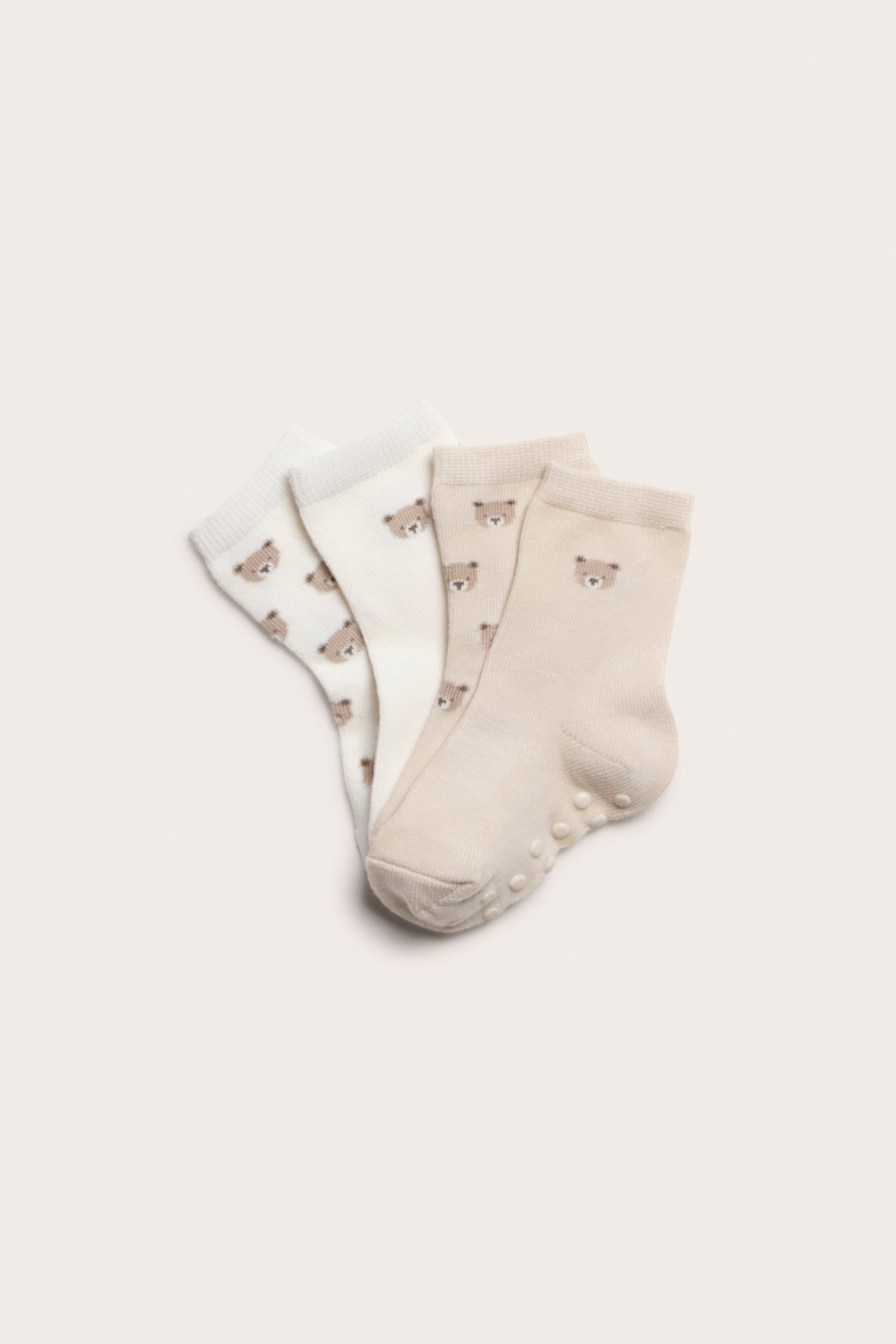 Strumpor med nallar 2-pack - Vaaleanbeige - 1