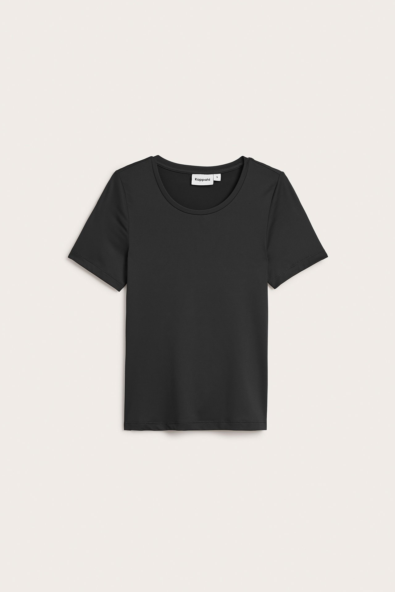 T-shirt med rund halsringning