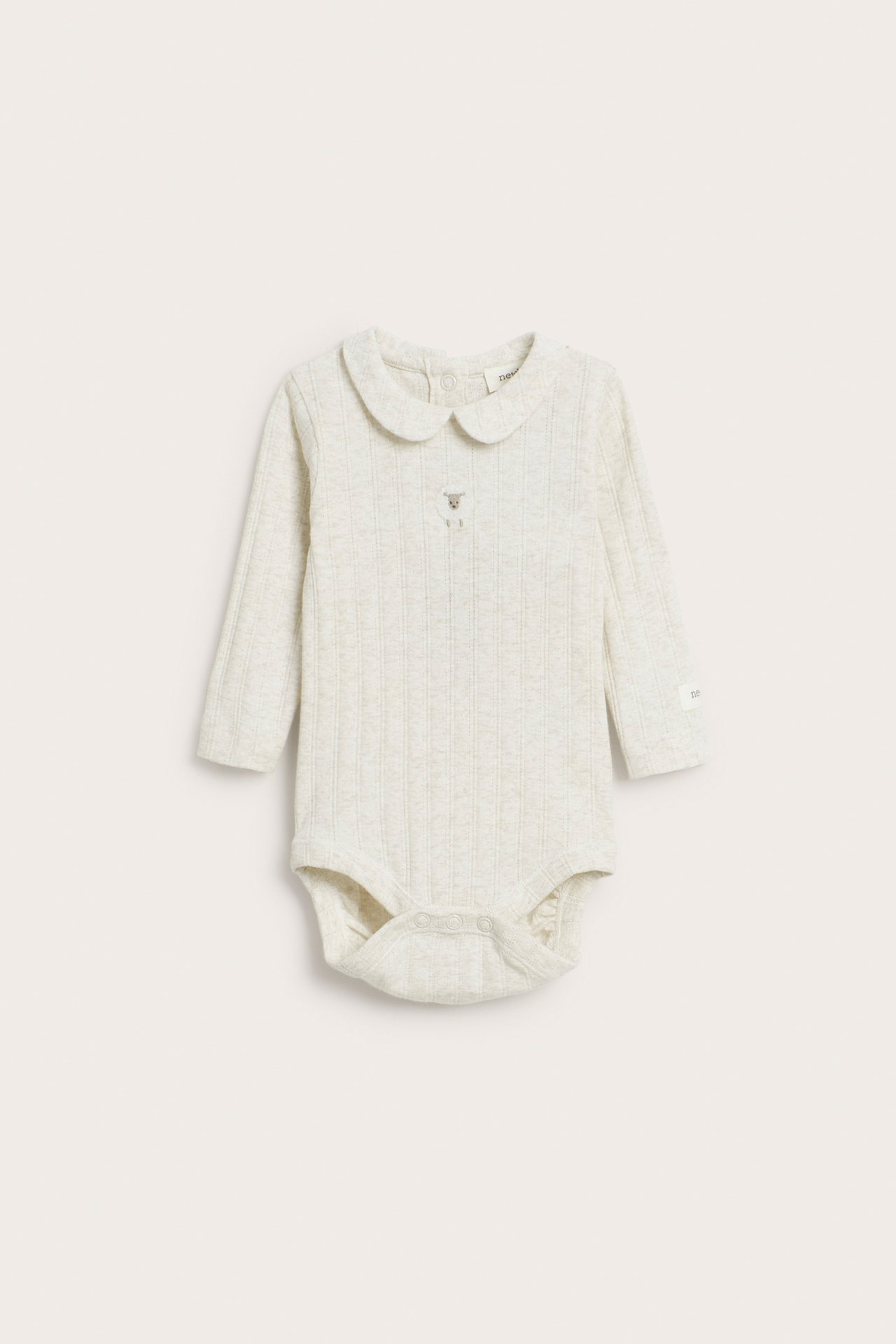 Body Med Brodering Offwhite Baby Newbie Body Med Brodering Offwhite Baby Newbie