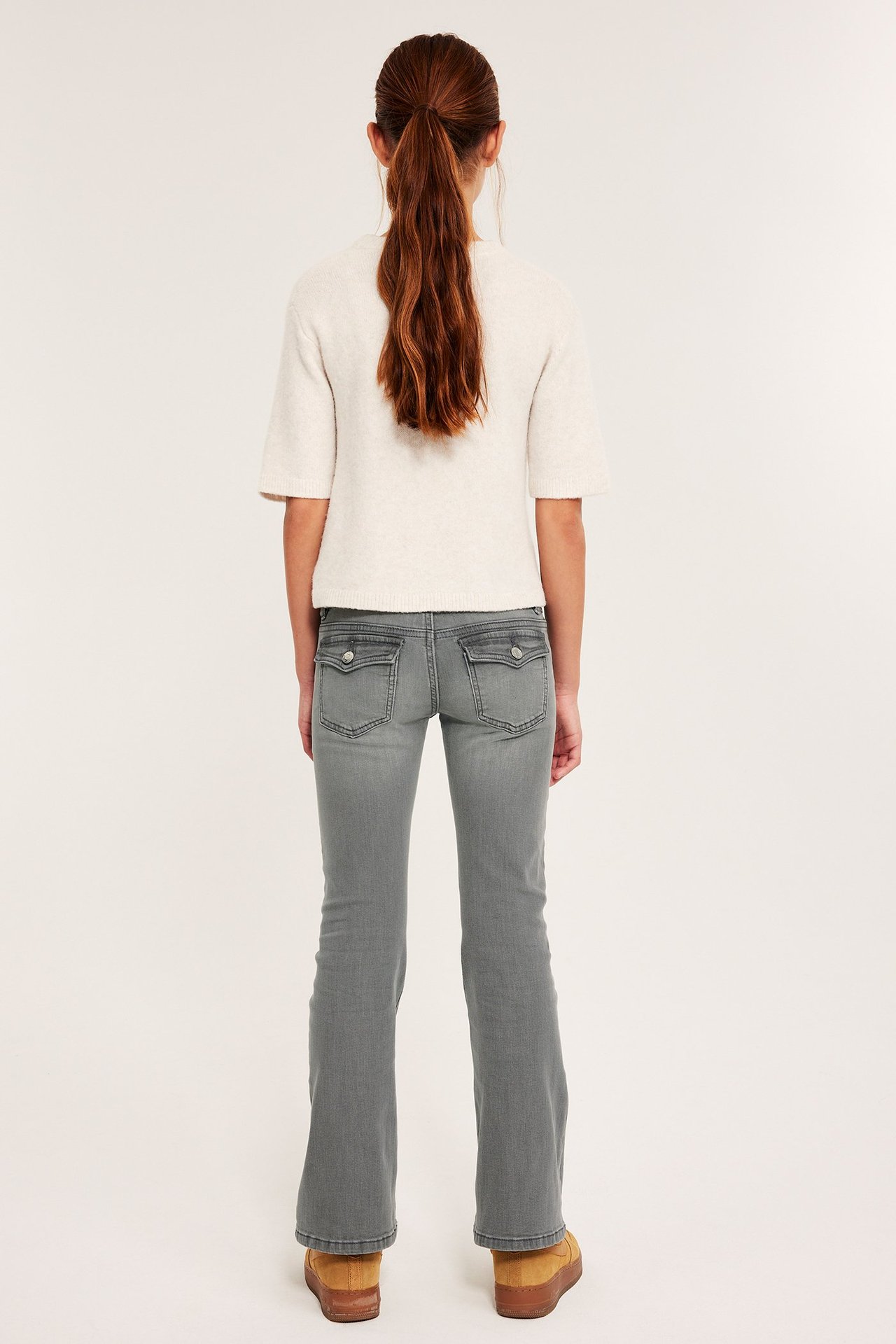 Bootcut jeans low waist - Sølvgrå - 7