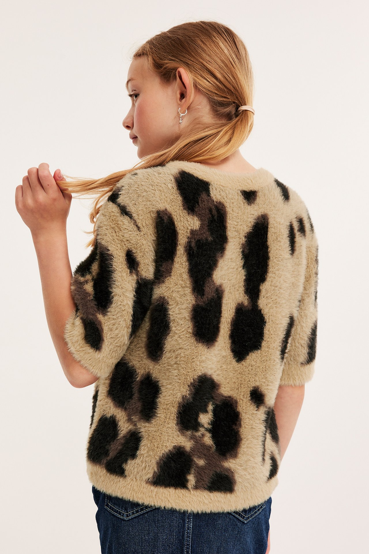Neulottu t-paita - Beige - 6
