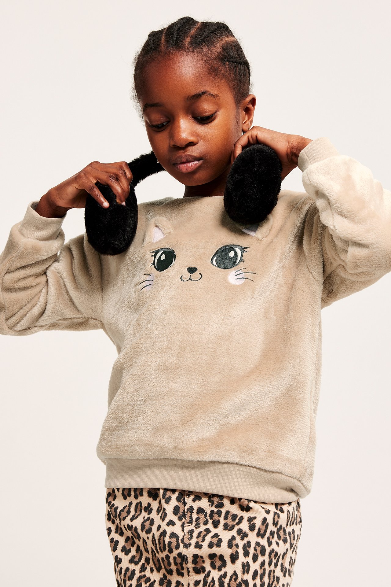 Fluffy topp - Beige - 4