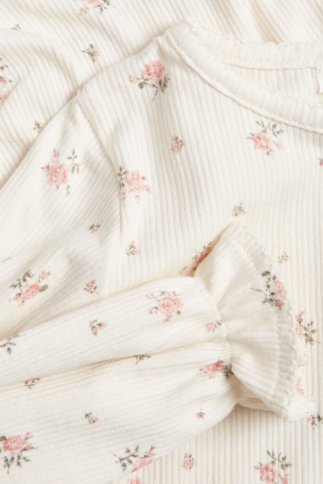 Body med blommor - Offwhite - 1