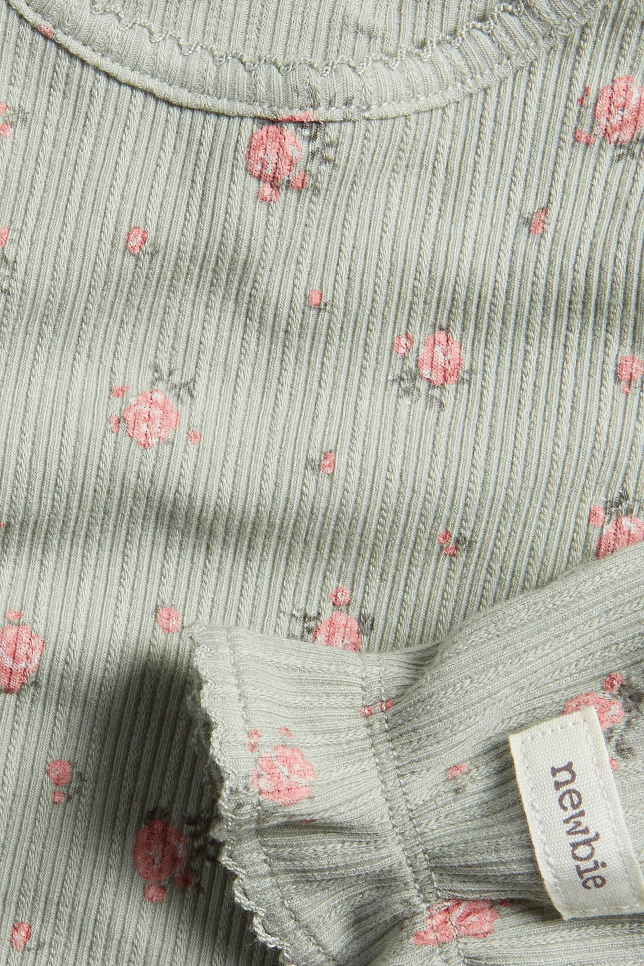 Blommönstrad body - Grön - 1