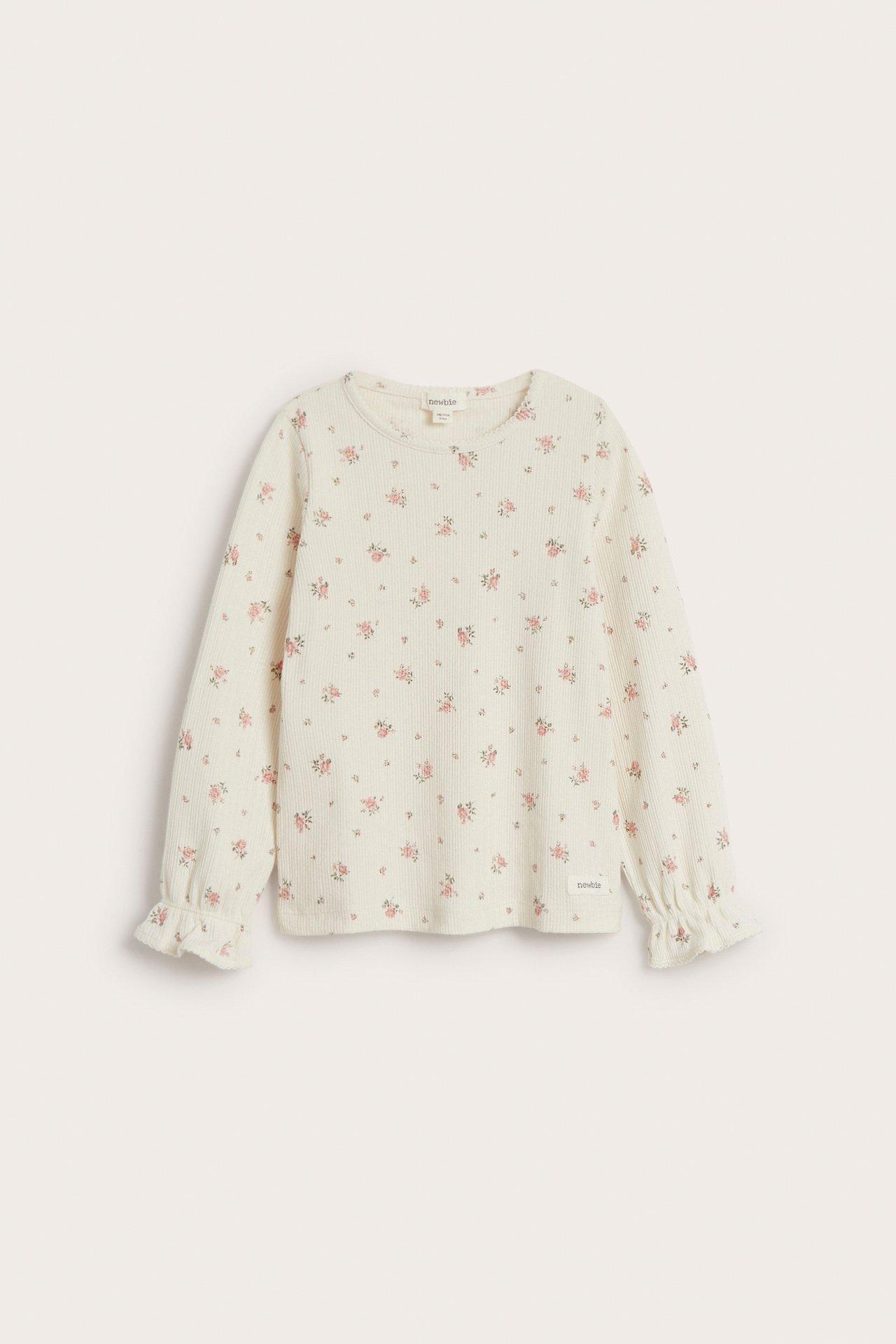 Småblomstrete topp - Offwhite - 2